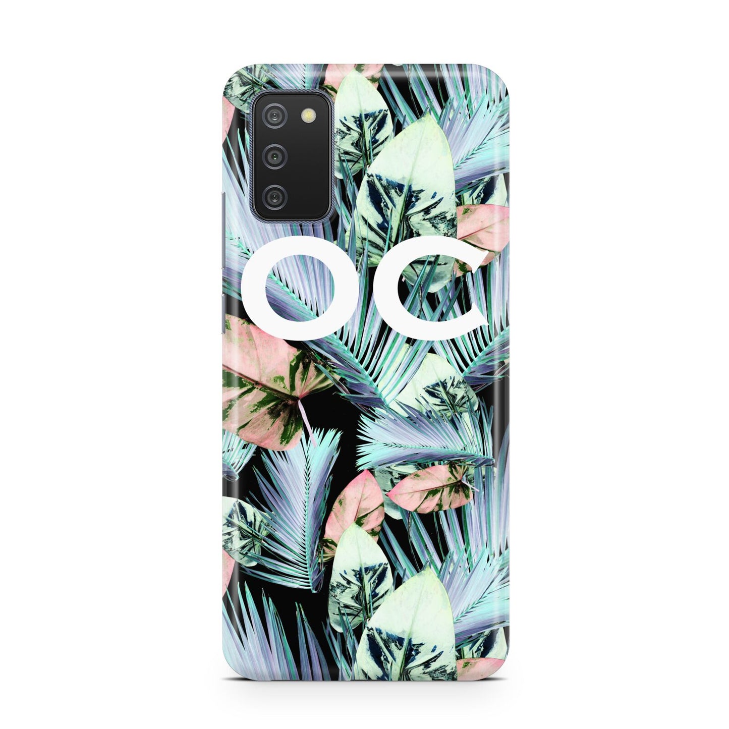 Personalised Abstract Tropical Leaves Samsung A02s Case