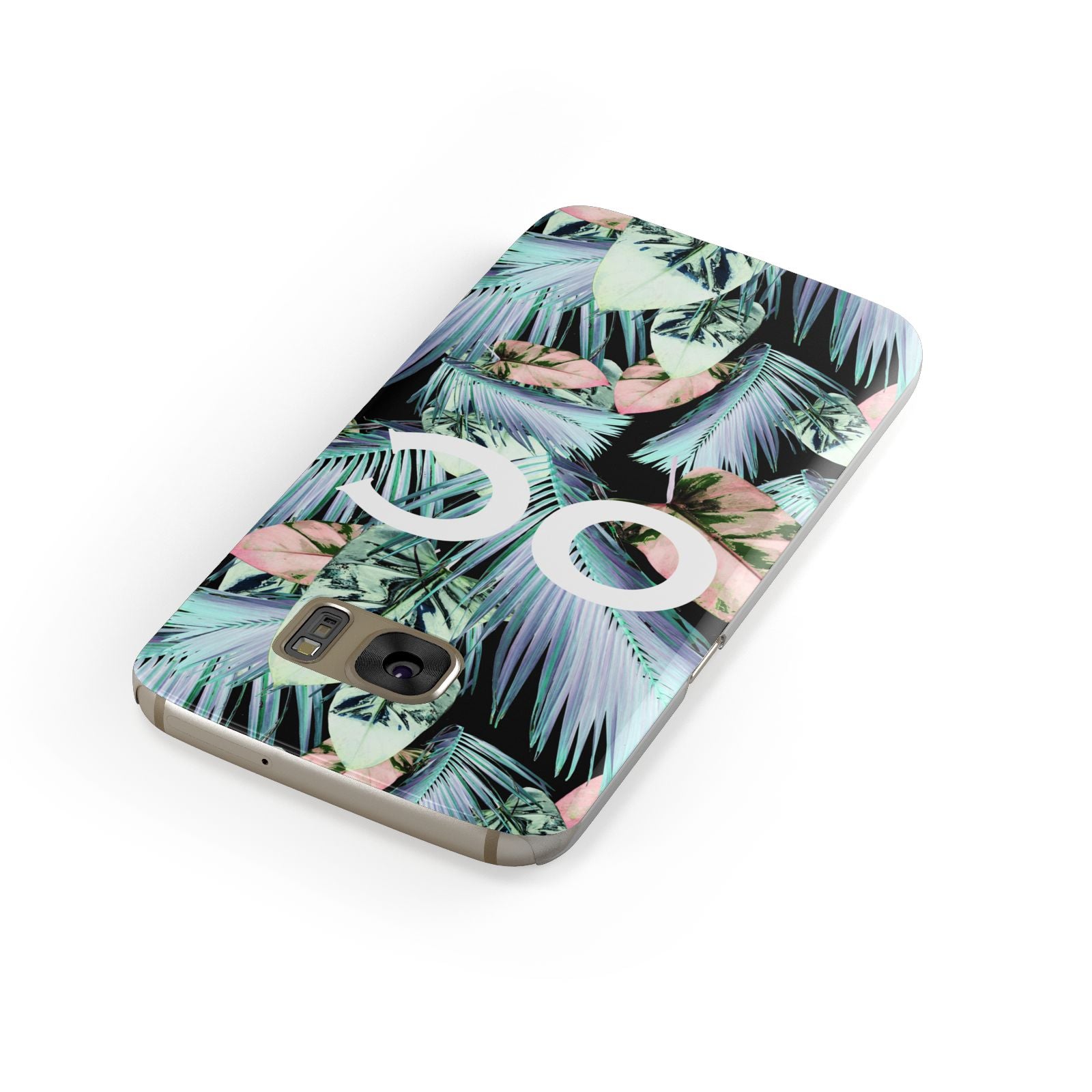 Personalised Abstract Tropical Leaves Samsung Galaxy Case Front Close Up