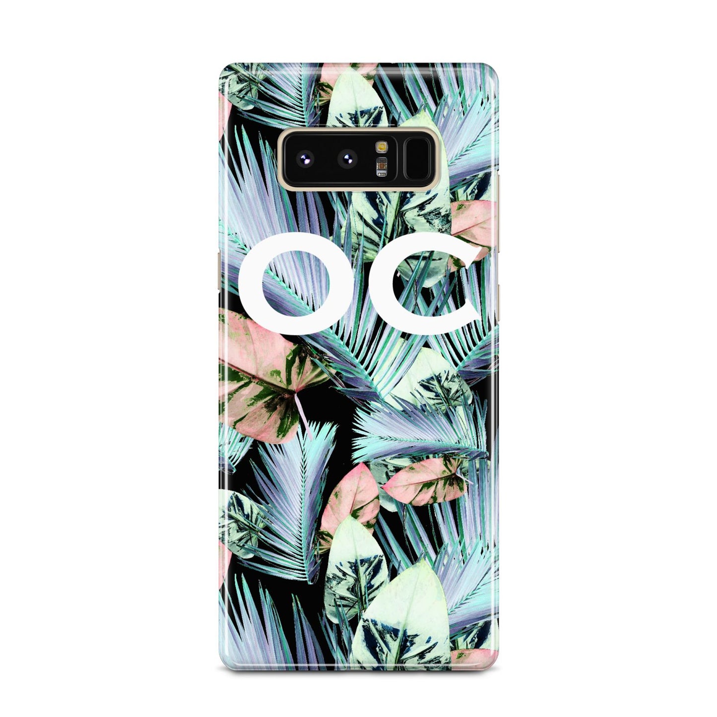 Personalised Abstract Tropical Leaves Samsung Galaxy Note 8 Case