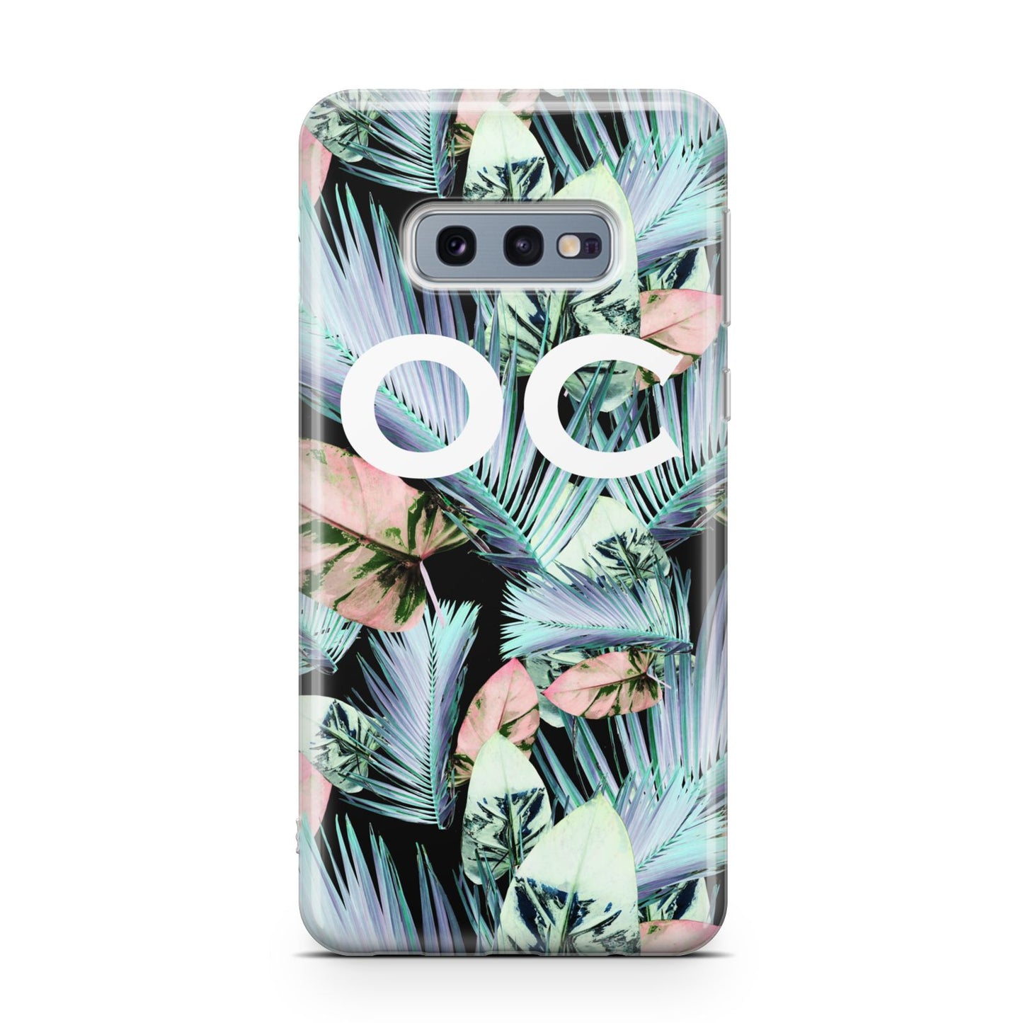 Personalised Abstract Tropical Leaves Samsung Galaxy S10E Case