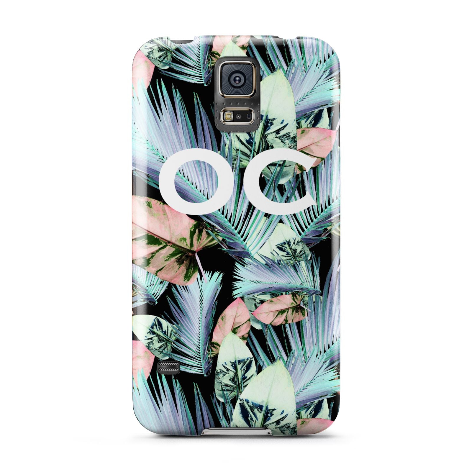 Personalised Abstract Tropical Leaves Samsung Galaxy S5 Case