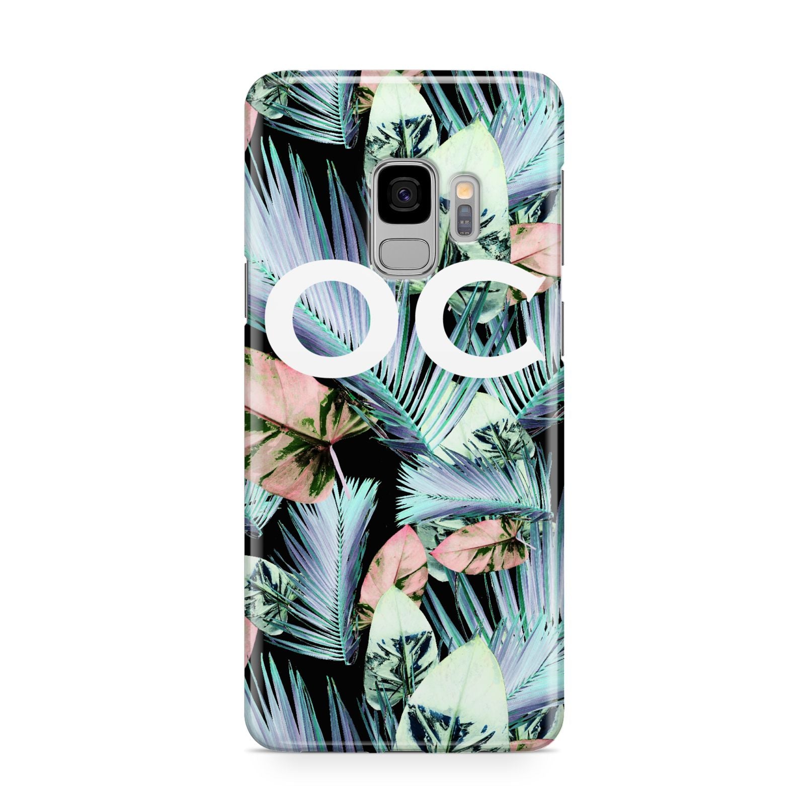 Personalised Abstract Tropical Leaves Samsung Galaxy S9 Case