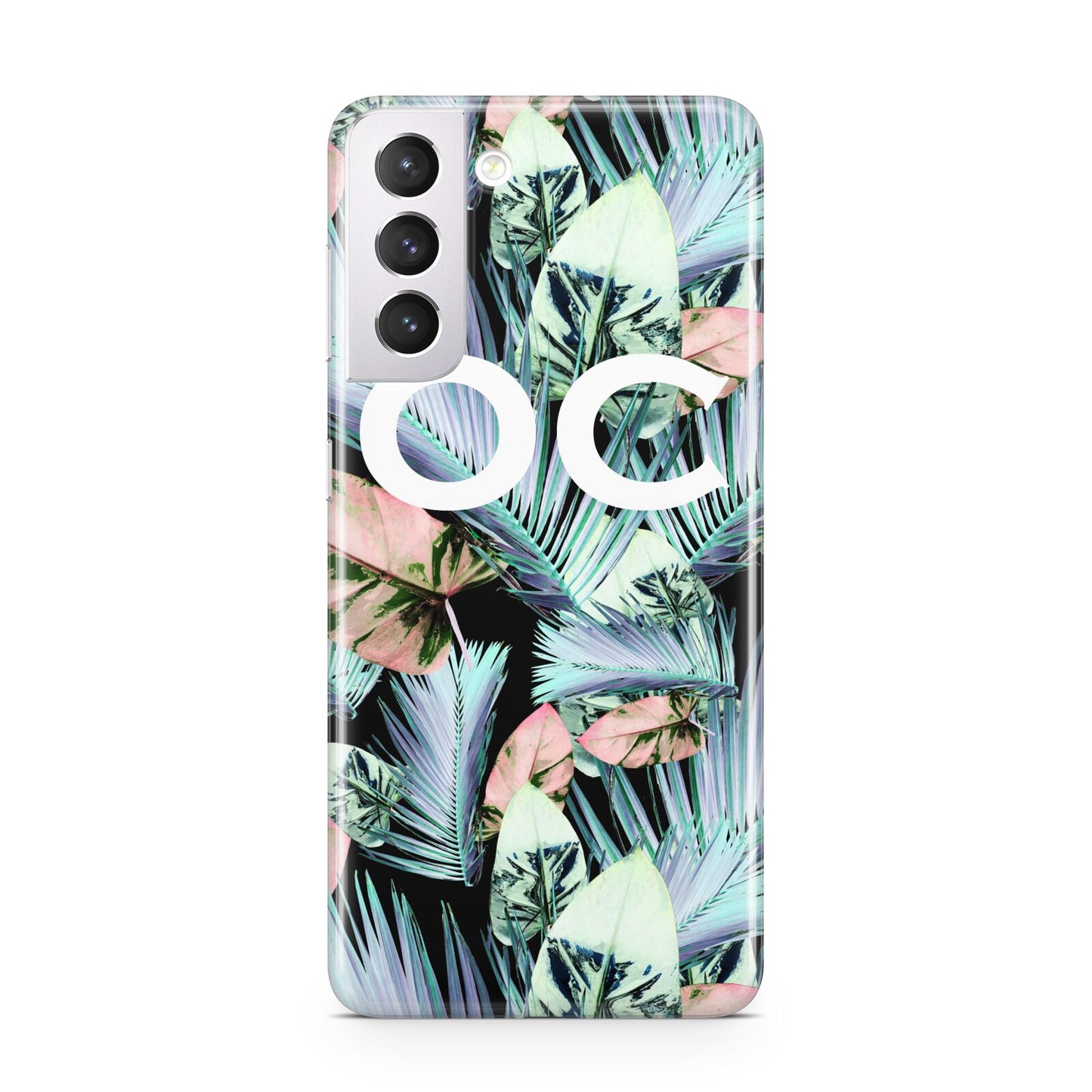 Personalised Abstract Tropical Leaves Samsung S21 Case