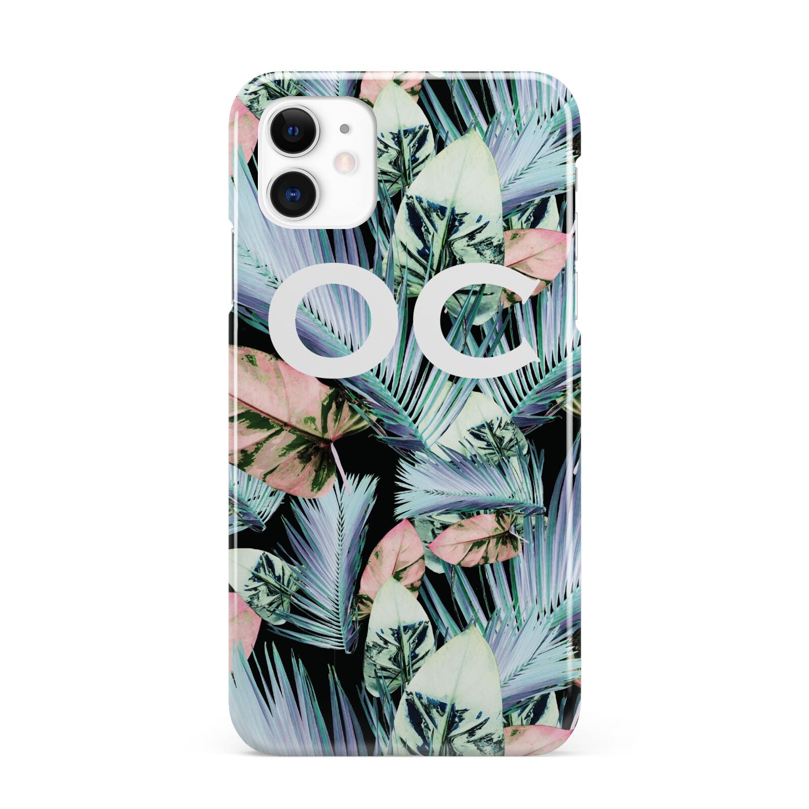 Personalised Abstract Tropical Leaves iPhone 11 3D Snap Case