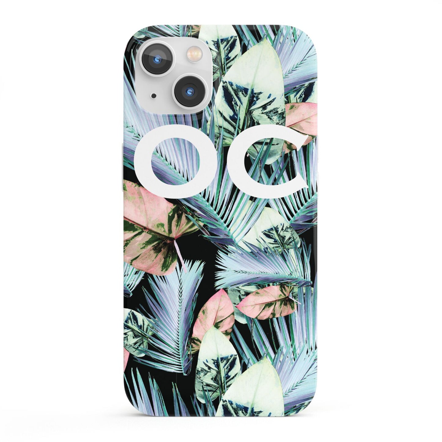 Personalised Abstract Tropical Leaves iPhone 13 Full Wrap 3D Snap Case