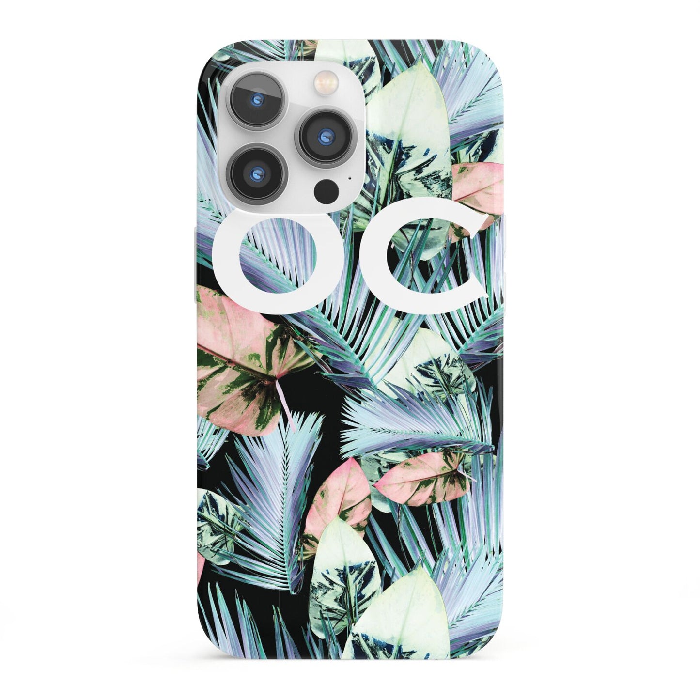 Personalised Abstract Tropical Leaves iPhone 13 Pro Full Wrap 3D Snap Case