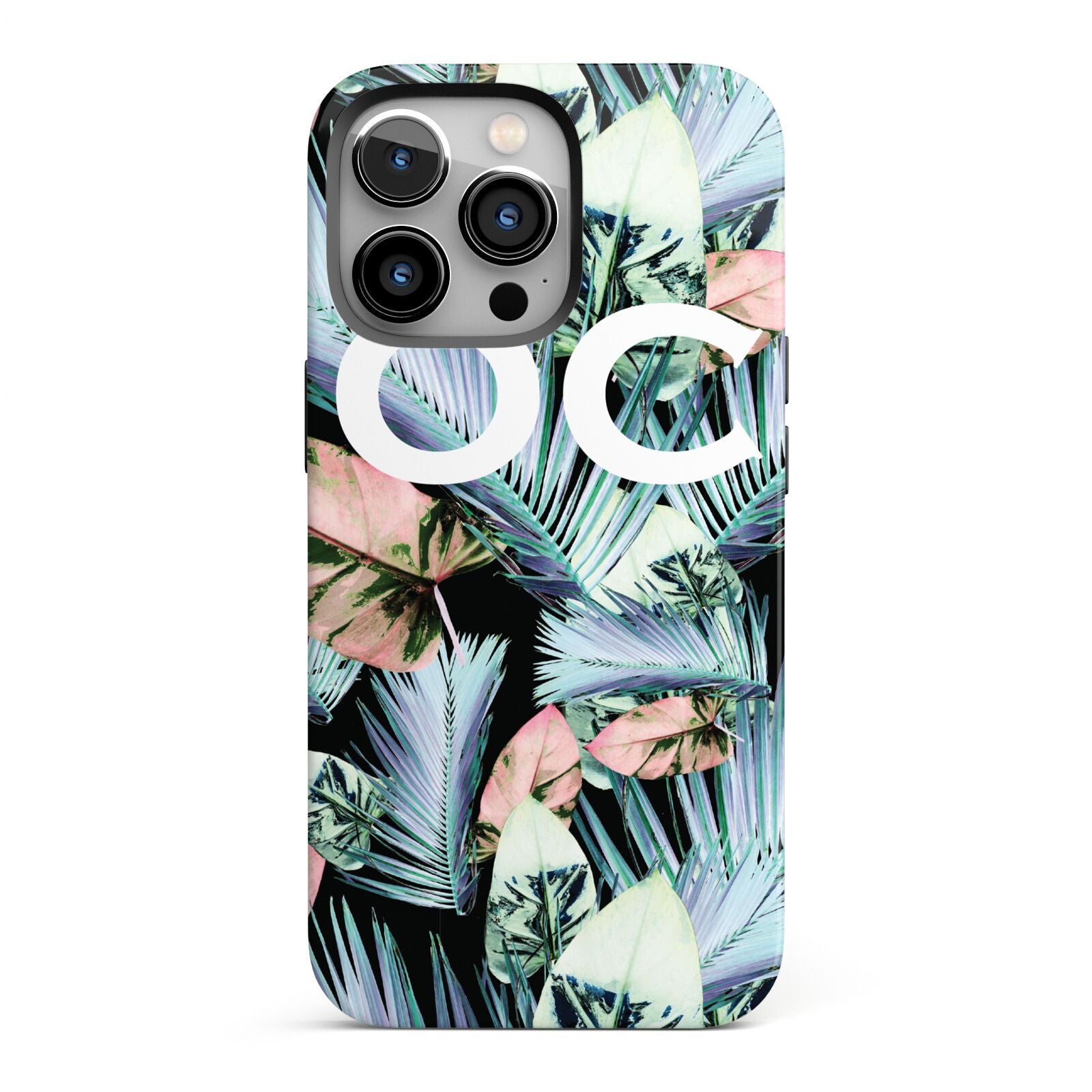 Personalised Abstract Tropical Leaves iPhone 13 Pro Full Wrap 3D Tough Case