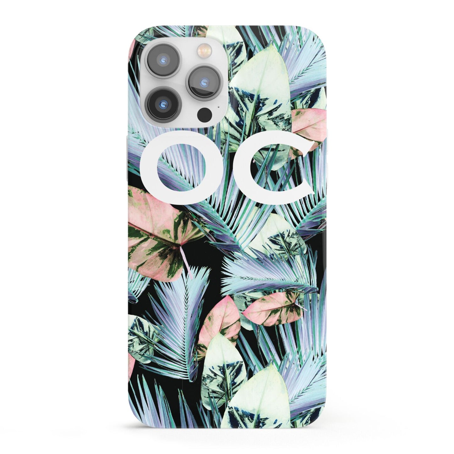 Personalised Abstract Tropical Leaves iPhone 13 Pro Max Full Wrap 3D Snap Case