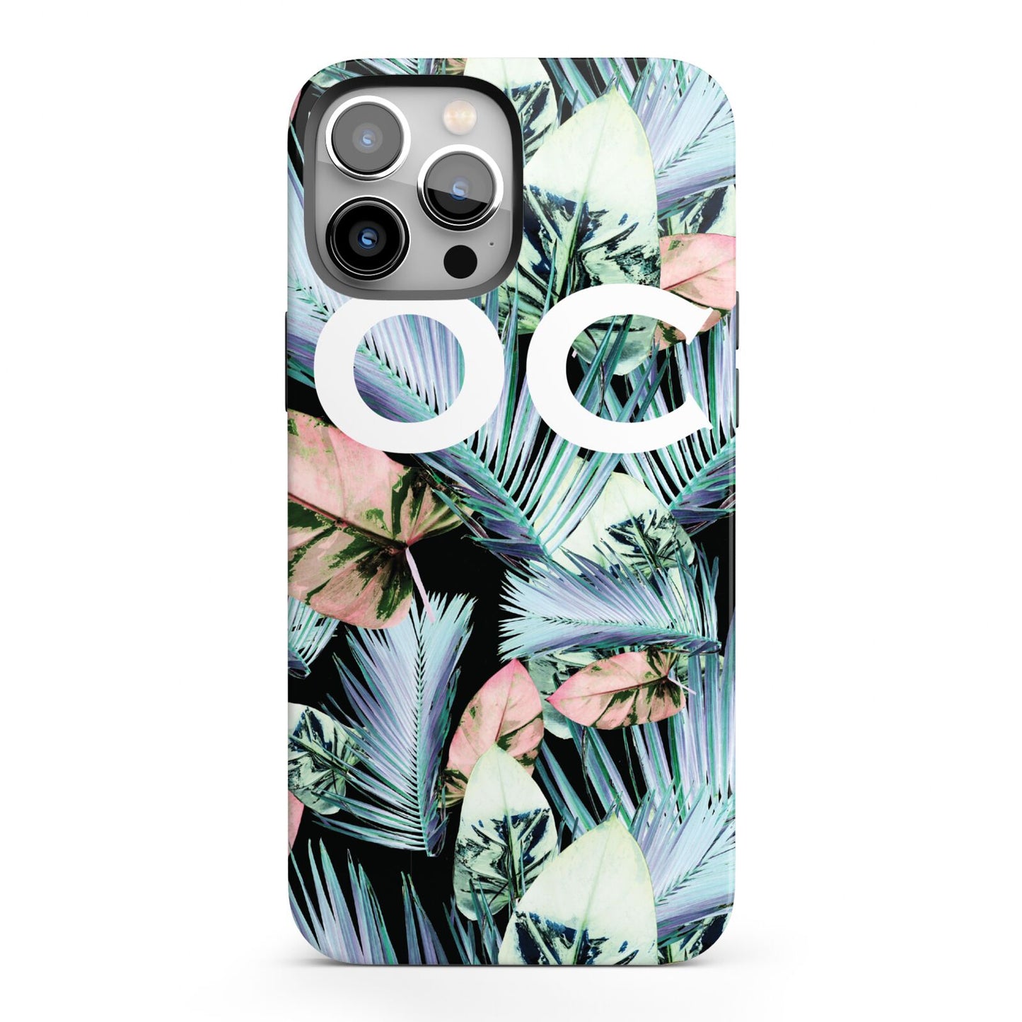 Personalised Abstract Tropical Leaves iPhone 13 Pro Max Full Wrap 3D Tough Case