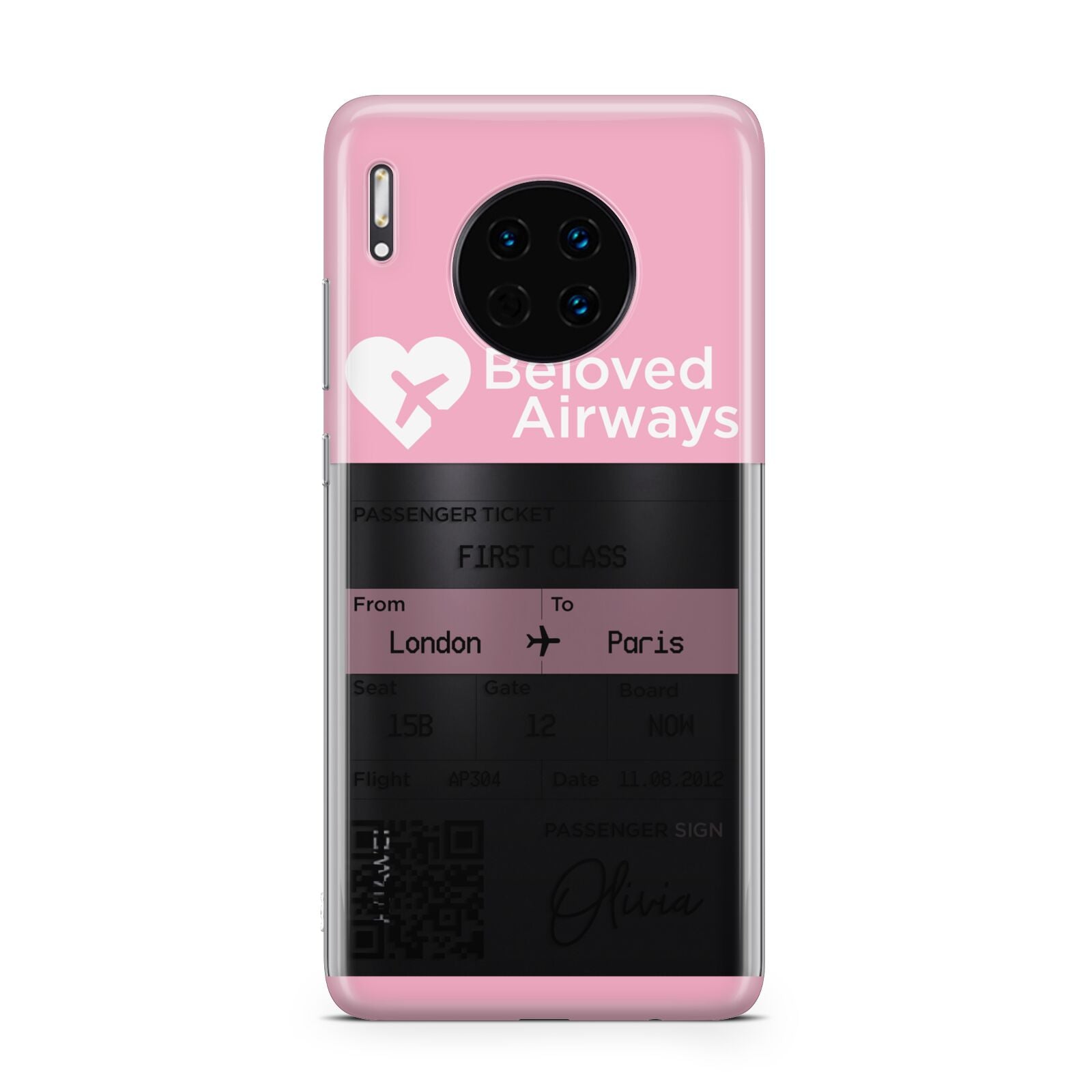 Personalised Aeroplane Ticket Huawei Mate 30