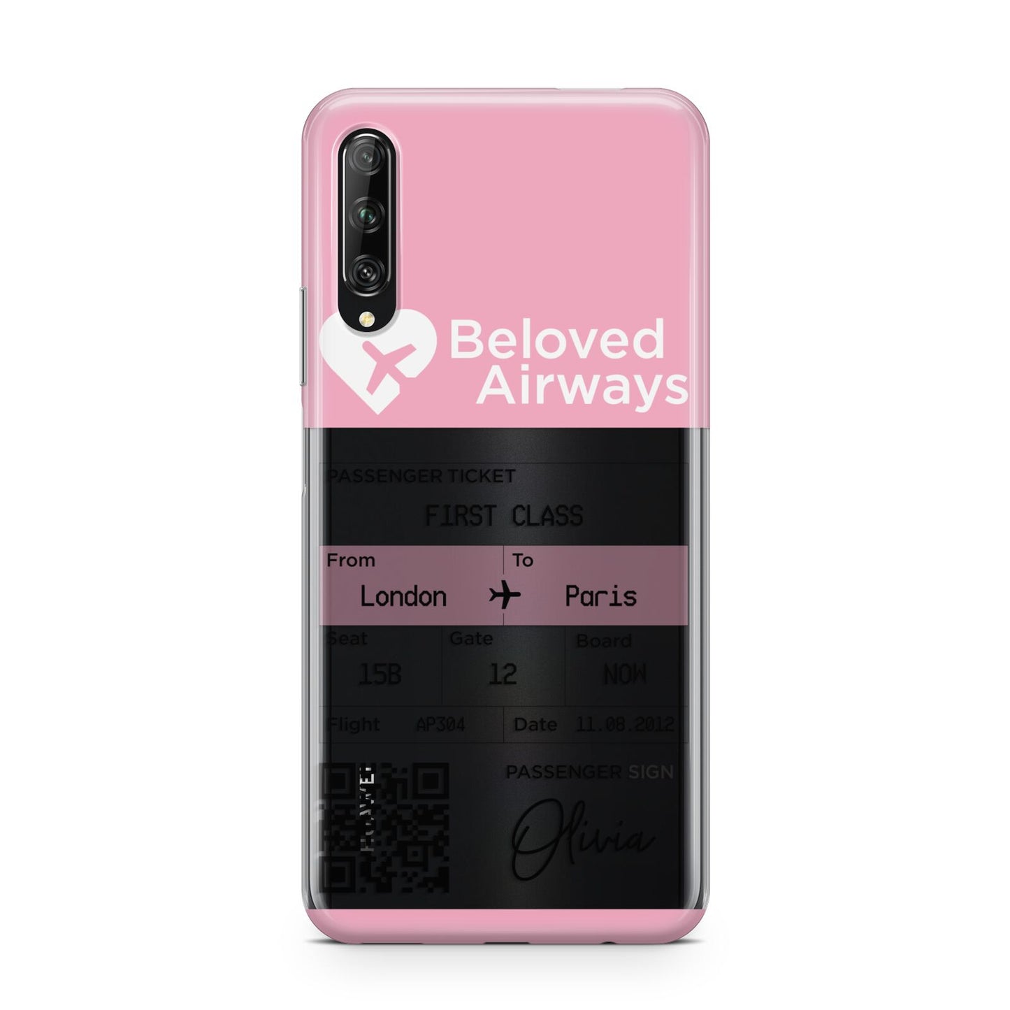 Personalised Aeroplane Ticket Huawei P Smart Pro 2019