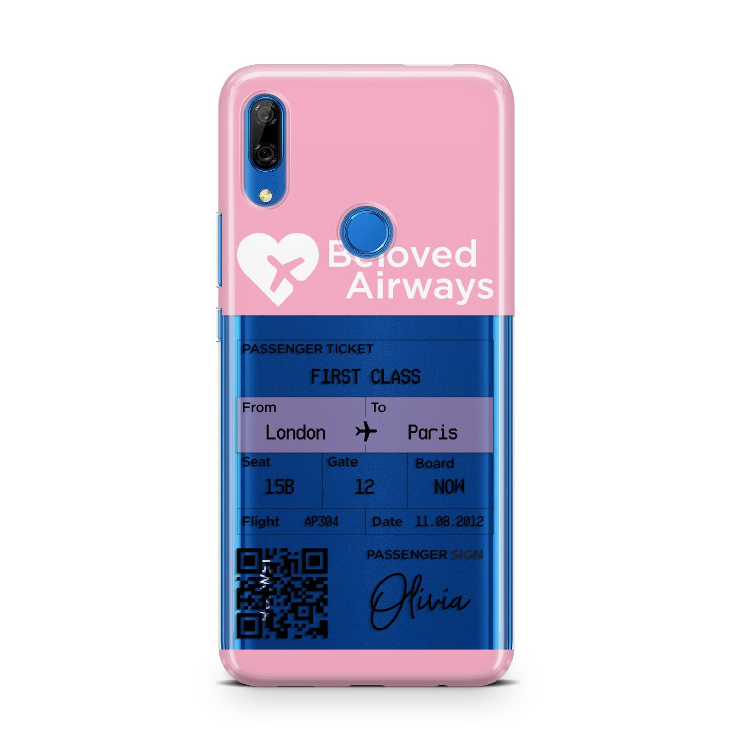 Personalised Aeroplane Ticket Huawei P Smart Z