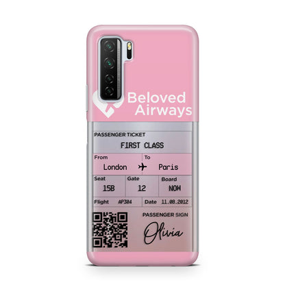 Personalised Aeroplane Ticket Huawei P40 Lite 5G Phone Case