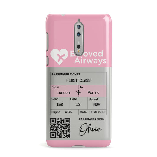 Personalised Aeroplane Ticket Nokia Case