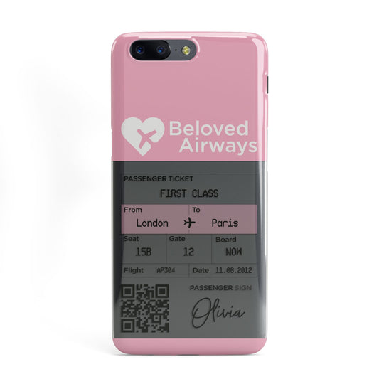 Personalised Aeroplane Ticket OnePlus Case