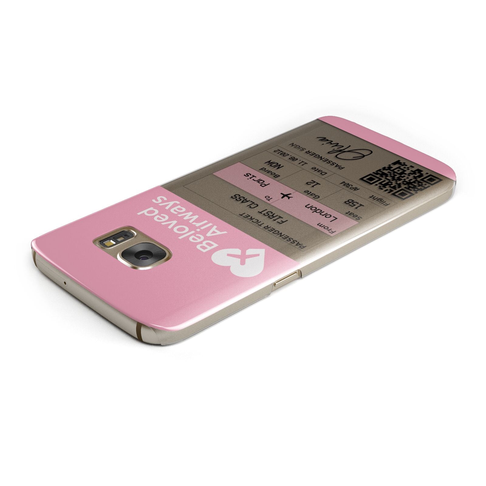 Personalised Aeroplane Ticket Samsung Galaxy Case Top Cutout