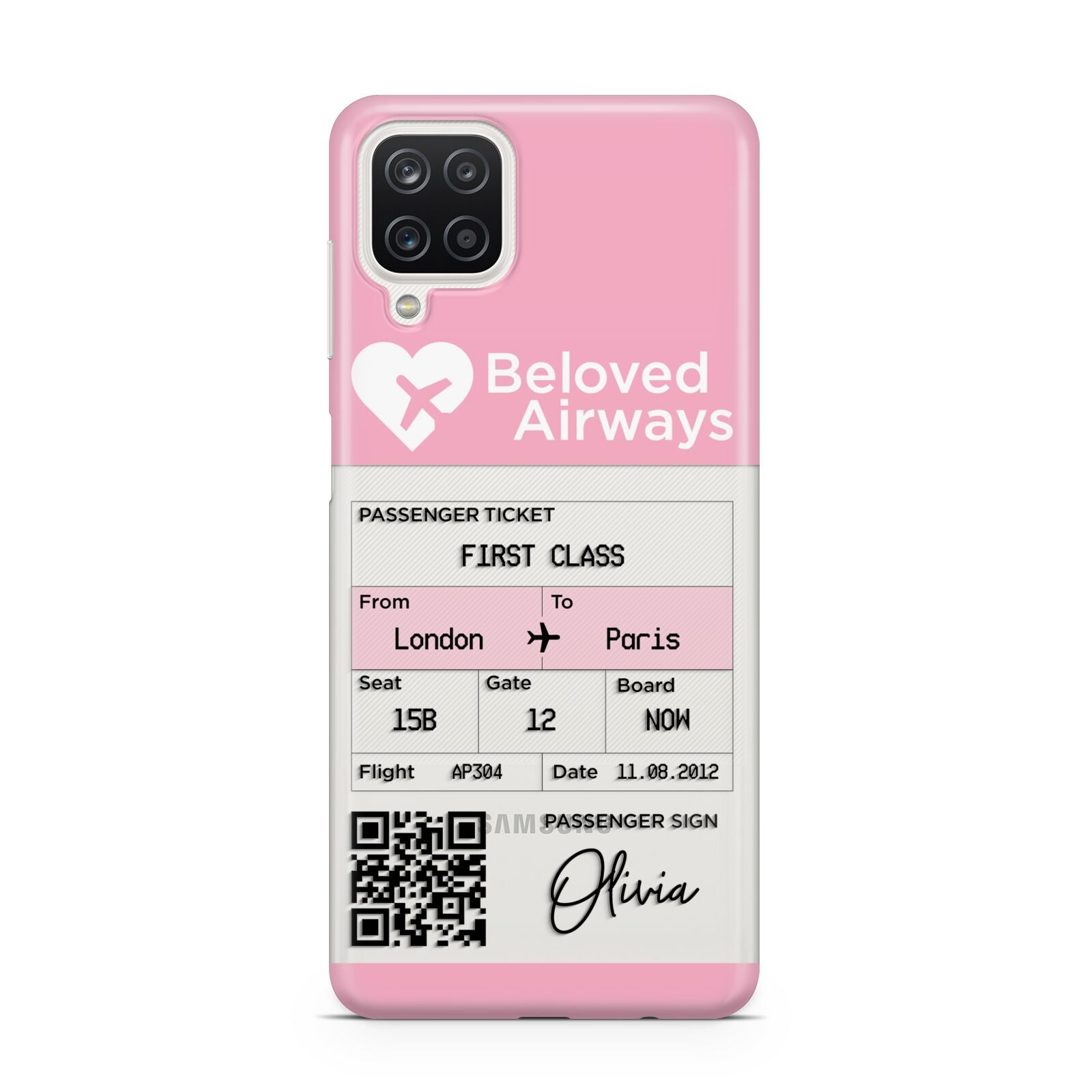 Personalised Aeroplane Ticket Samsung M12 Case