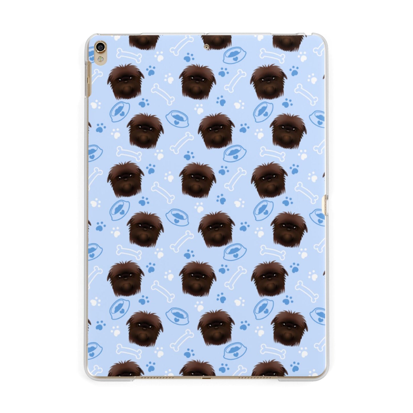 Personalised Affenpinscher Blue Apple iPad Gold Case