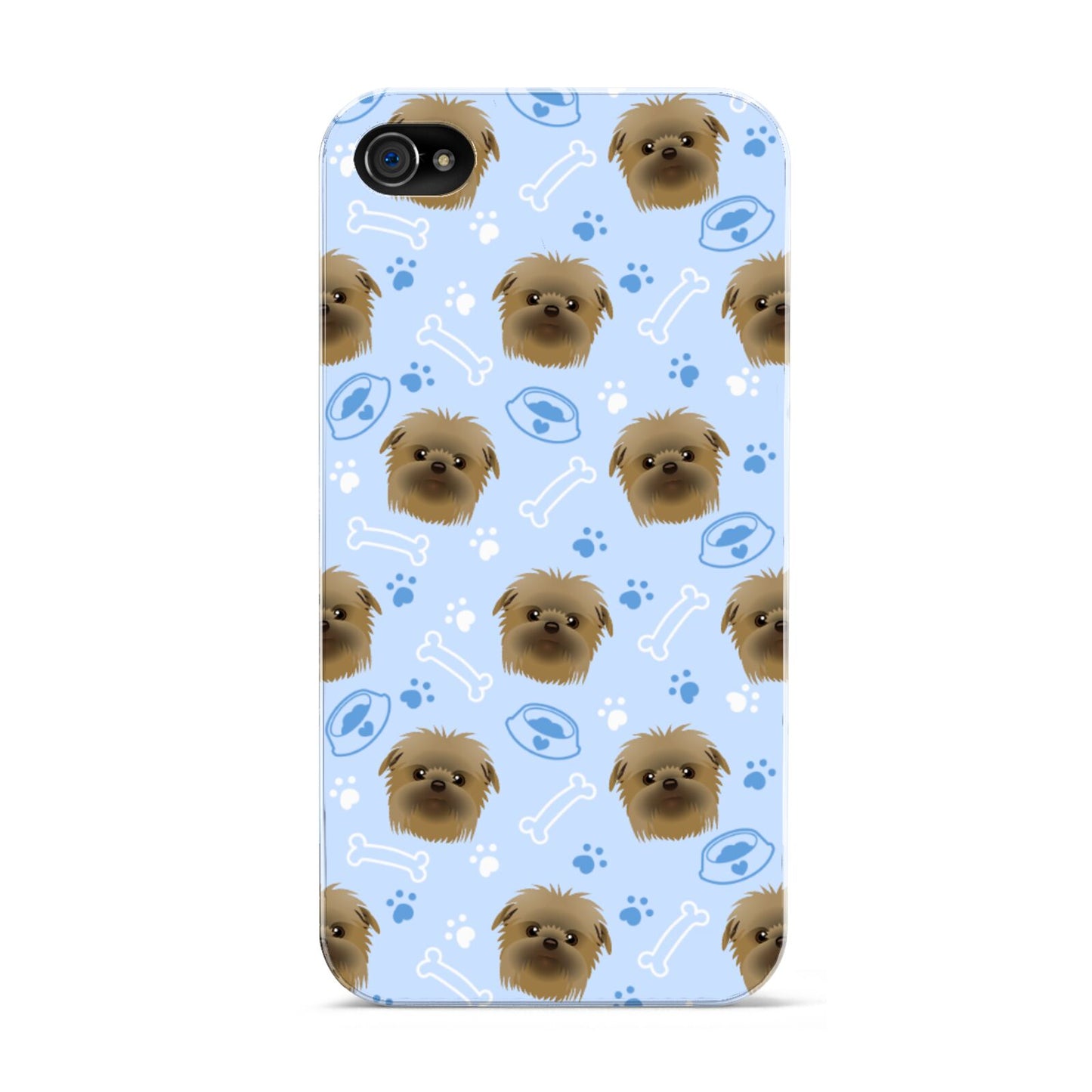 Personalised Affenpinscher Blue Apple iPhone 4s Case