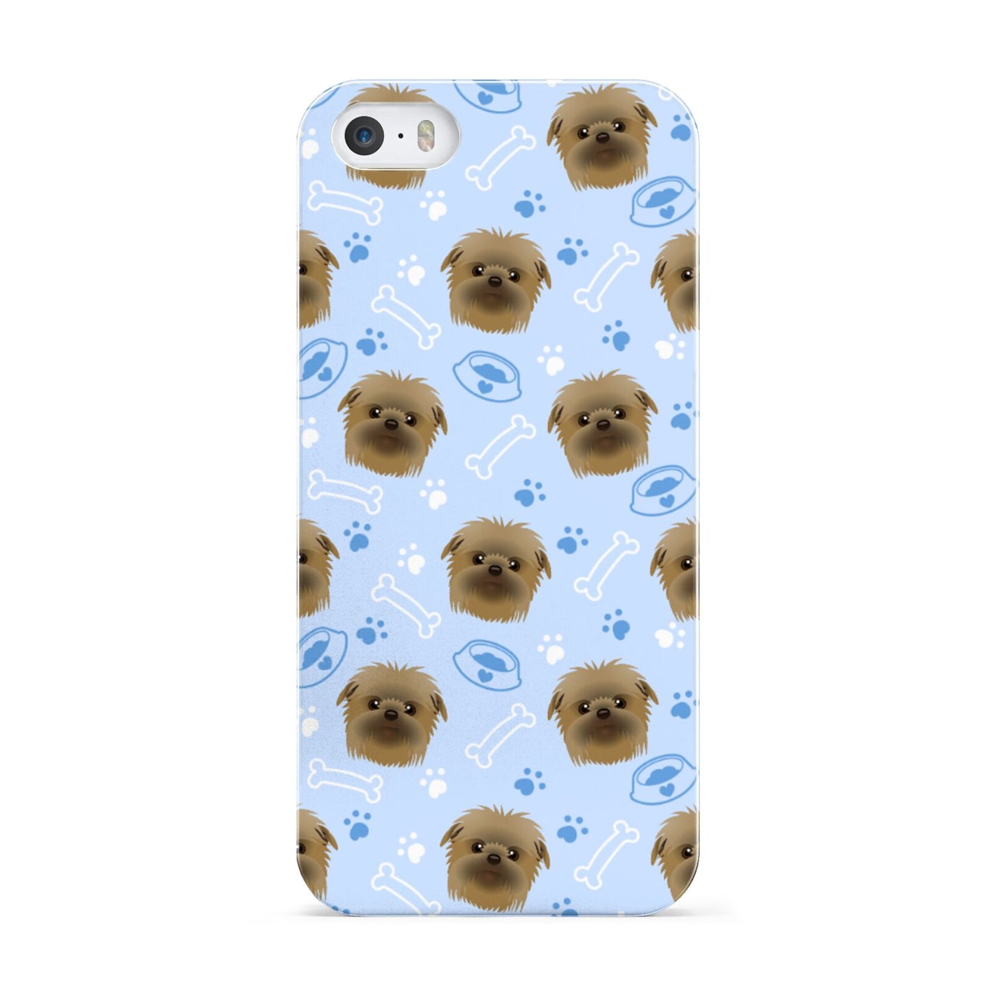 Personalised Affenpinscher Blue Apple iPhone 5 Case