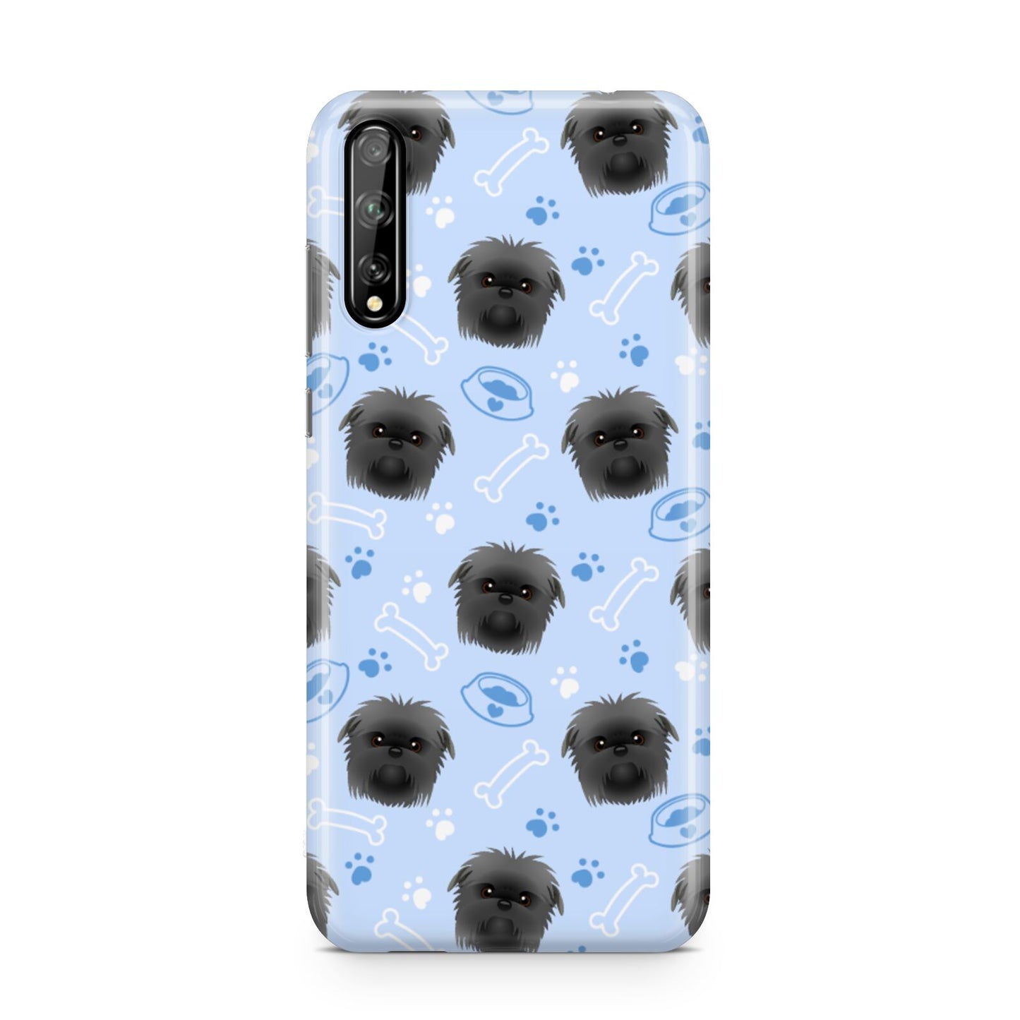 Personalised Affenpinscher Blue Huawei Enjoy 10s Phone Case