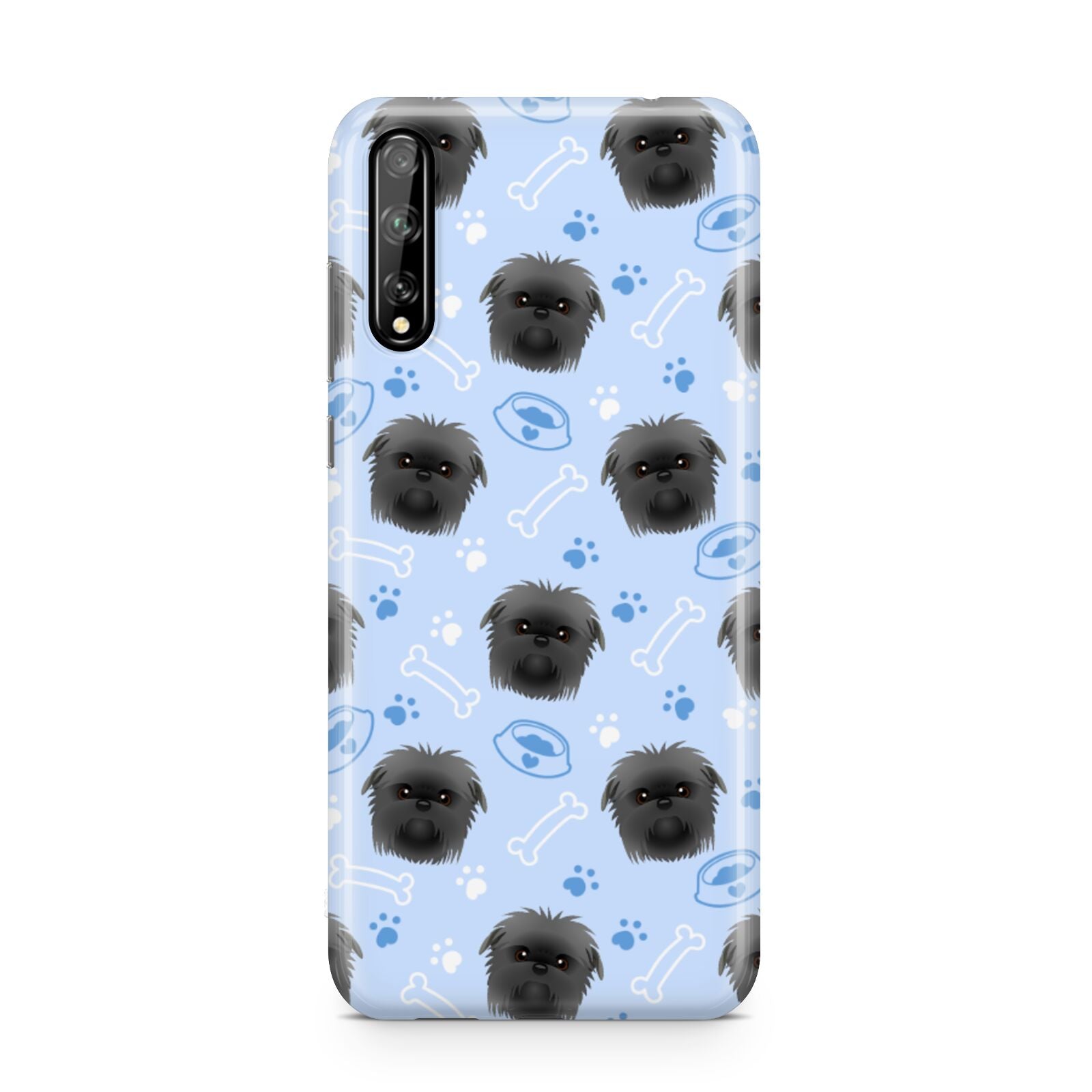 Personalised Affenpinscher Blue Huawei Enjoy 10s Phone Case