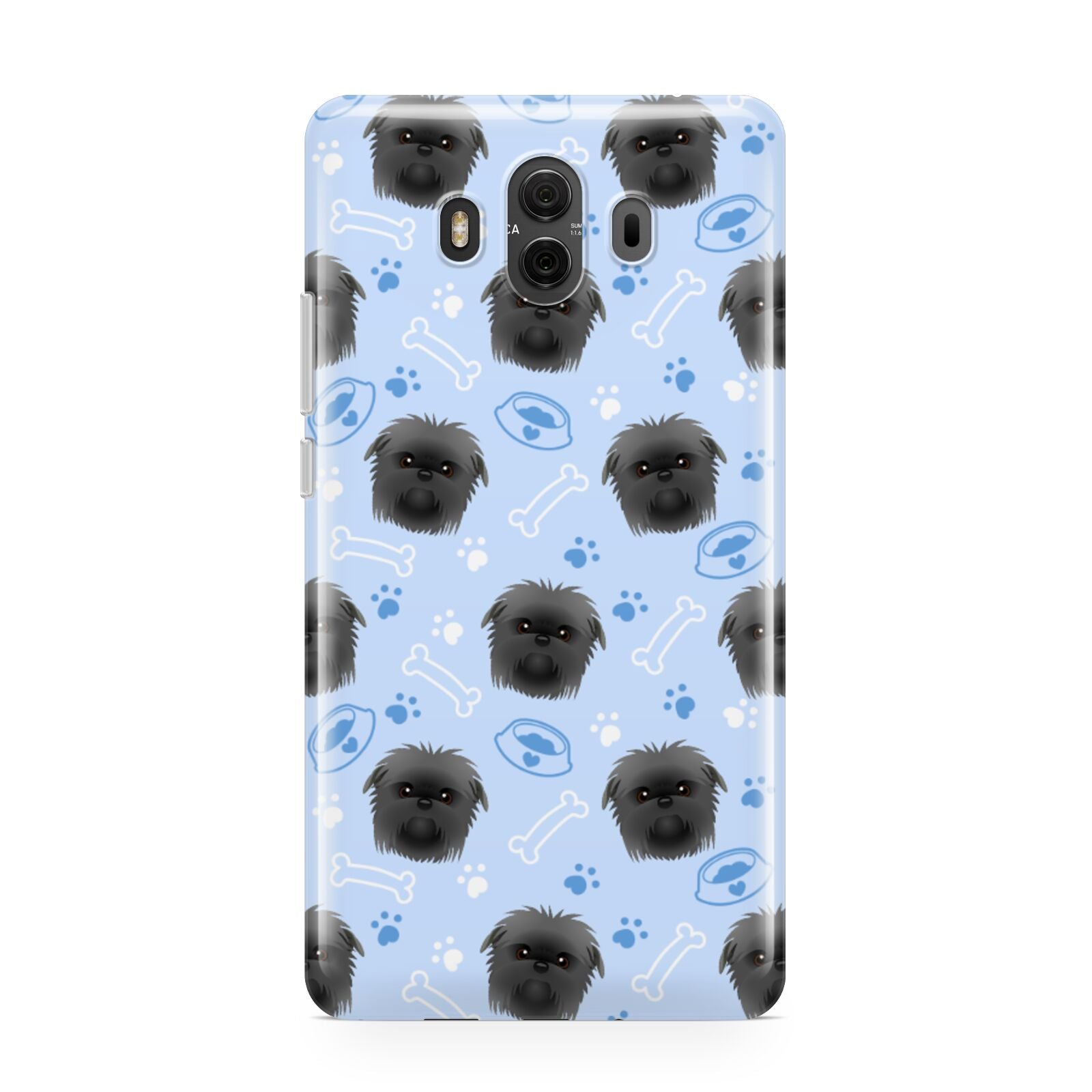 Personalised Affenpinscher Blue Huawei Mate 10 Protective Phone Case