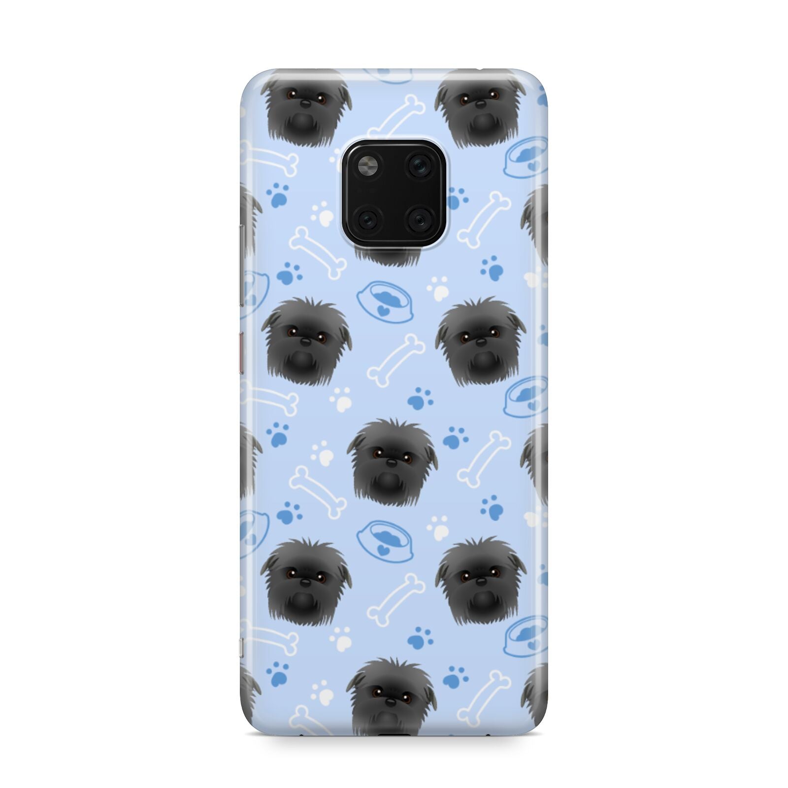 Personalised Affenpinscher Blue Huawei Mate 20 Pro Phone Case