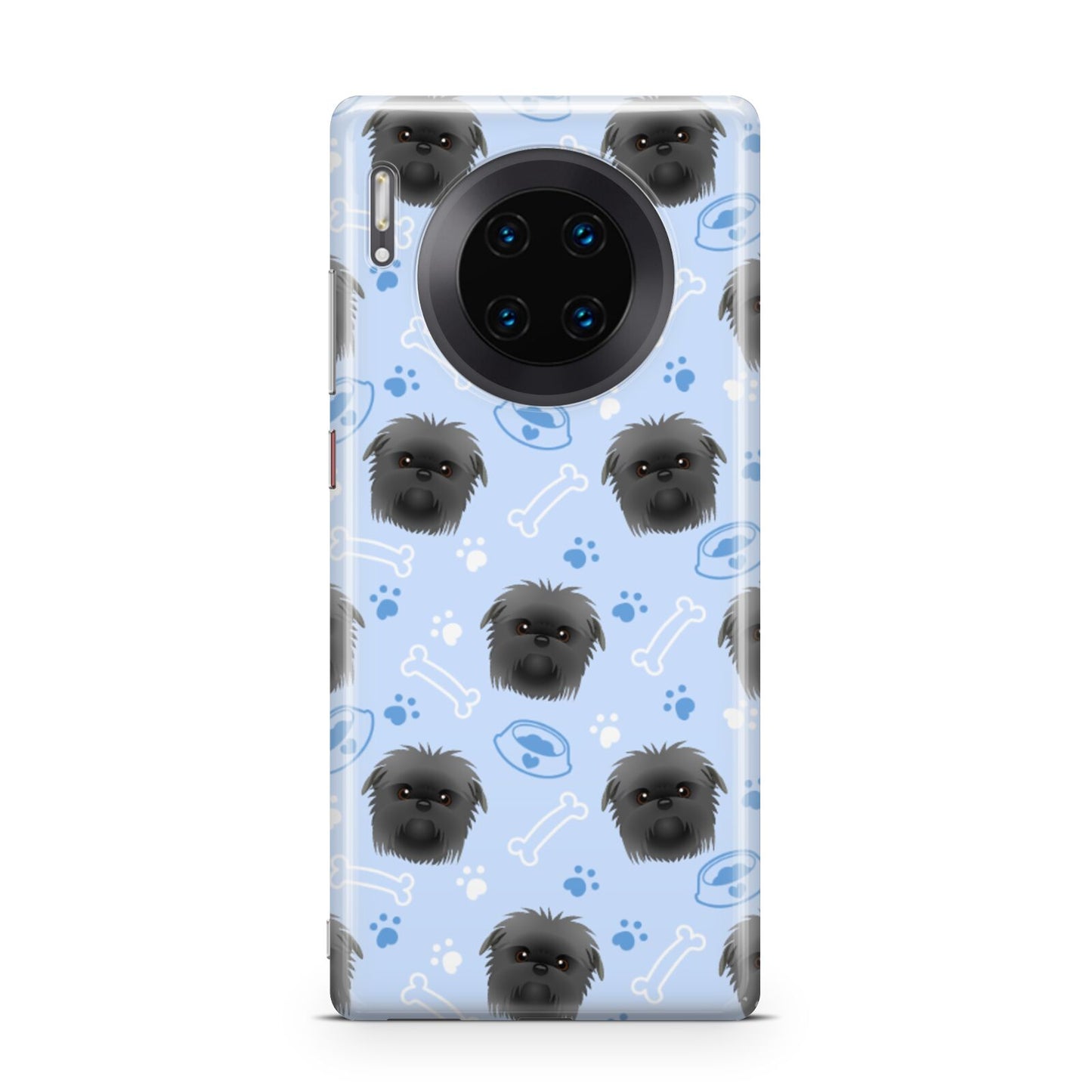 Personalised Affenpinscher Blue Huawei Mate 30 Pro Phone Case