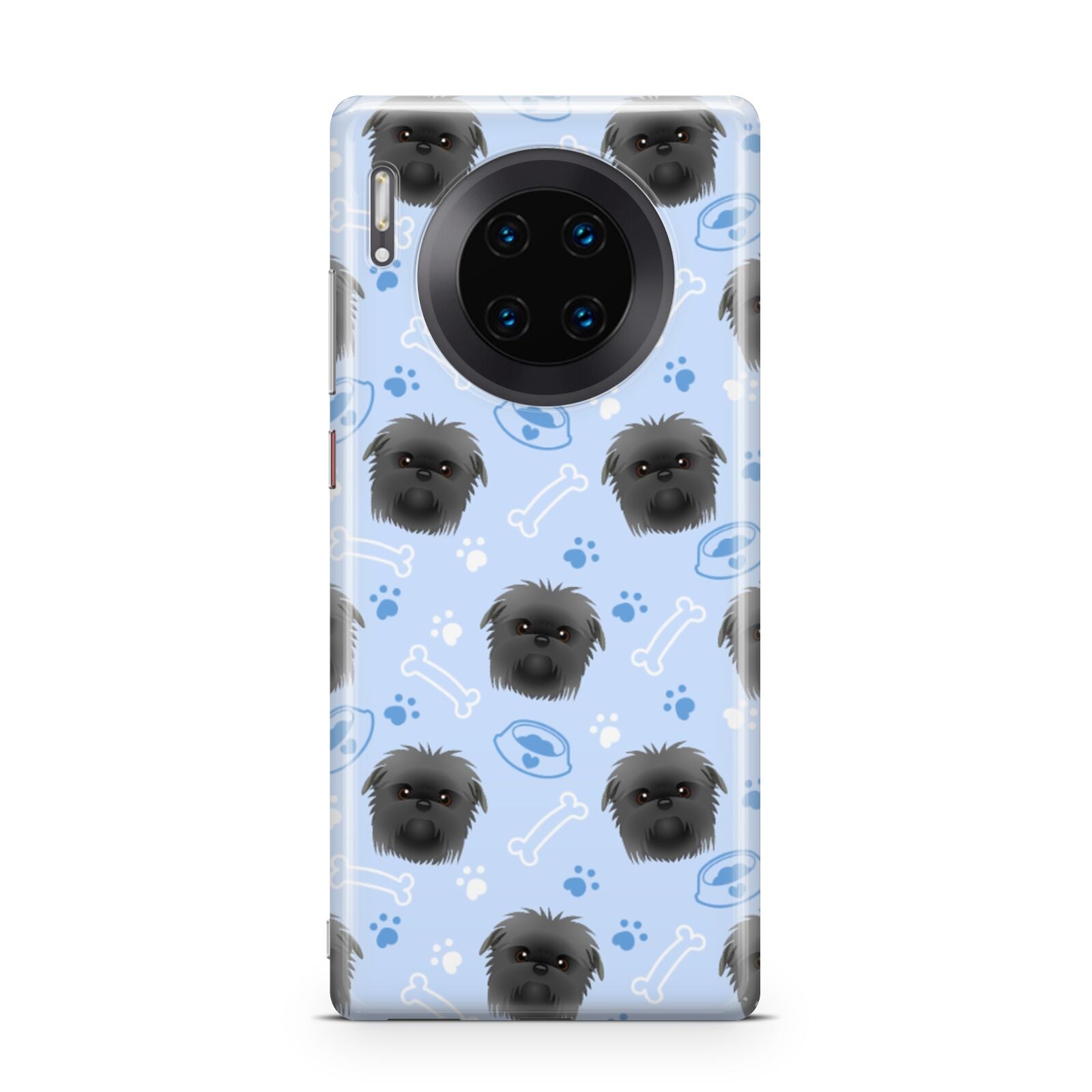 Personalised Affenpinscher Blue Huawei Mate 30 Pro Phone Case