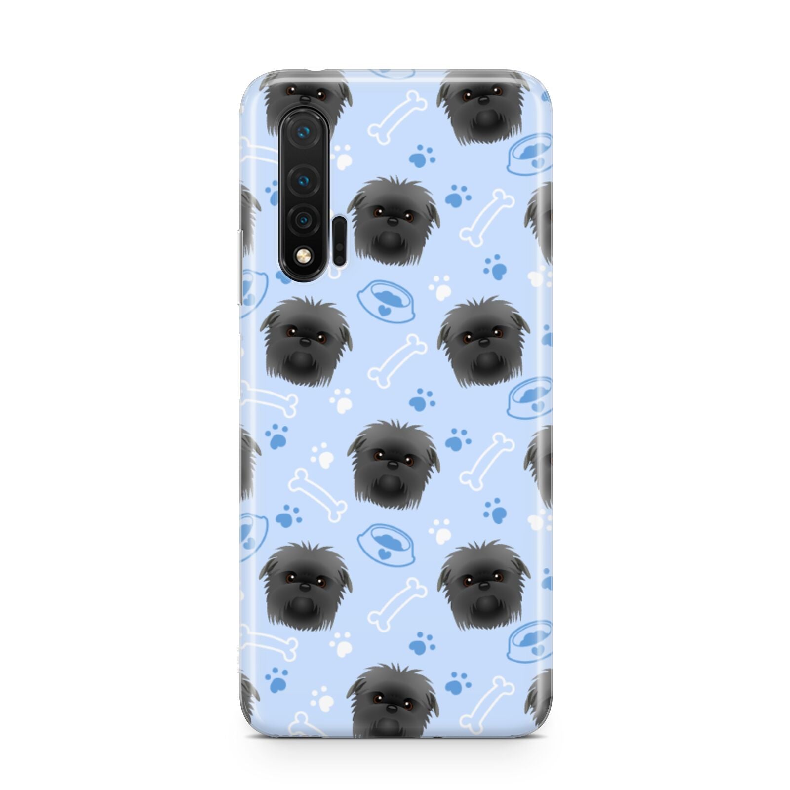 Personalised Affenpinscher Blue Huawei Nova 6 Phone Case