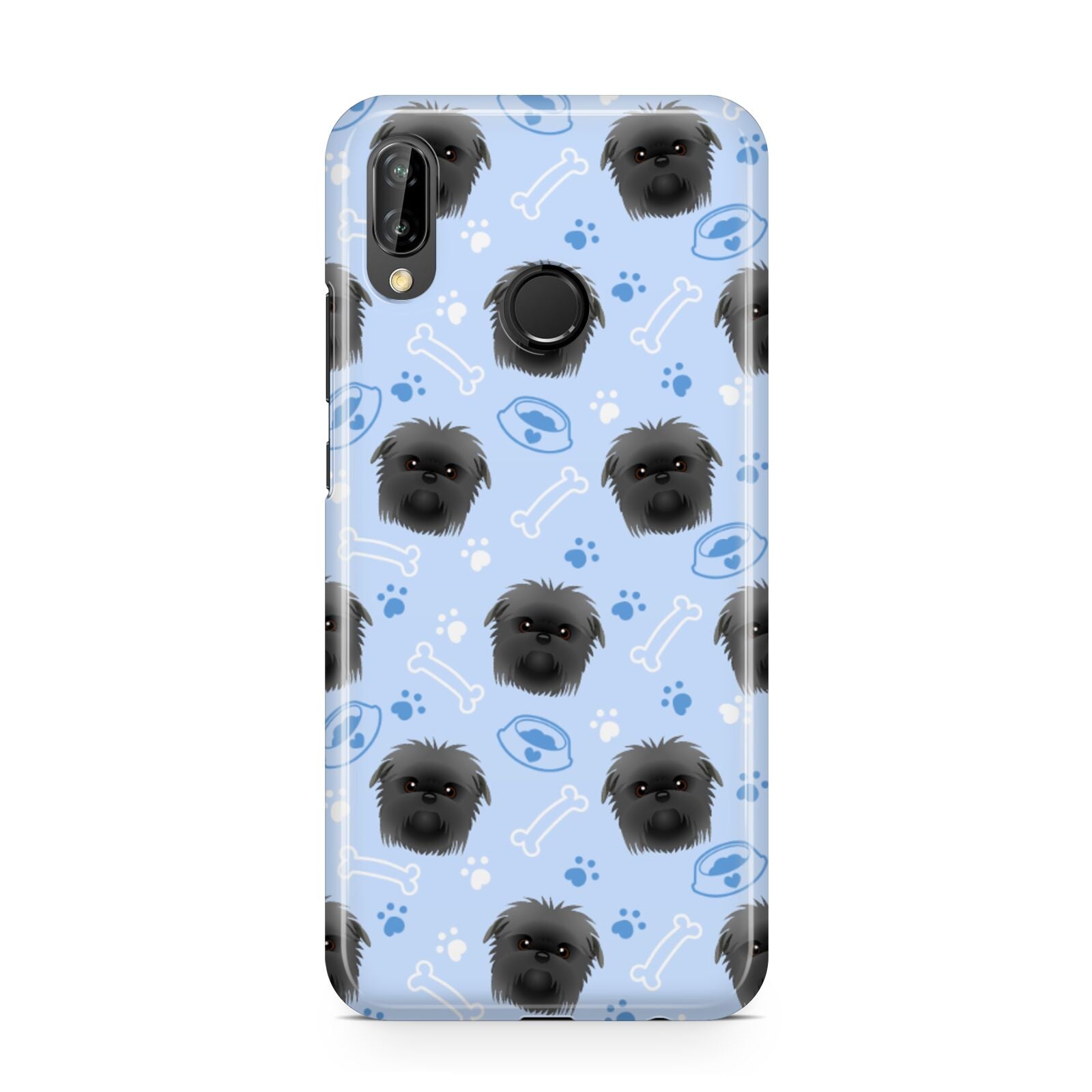 Personalised Affenpinscher Blue Huawei P20 Lite Phone Case