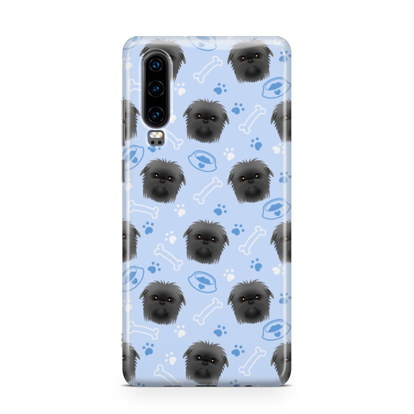 Personalised Affenpinscher Blue Huawei P30 Phone Case