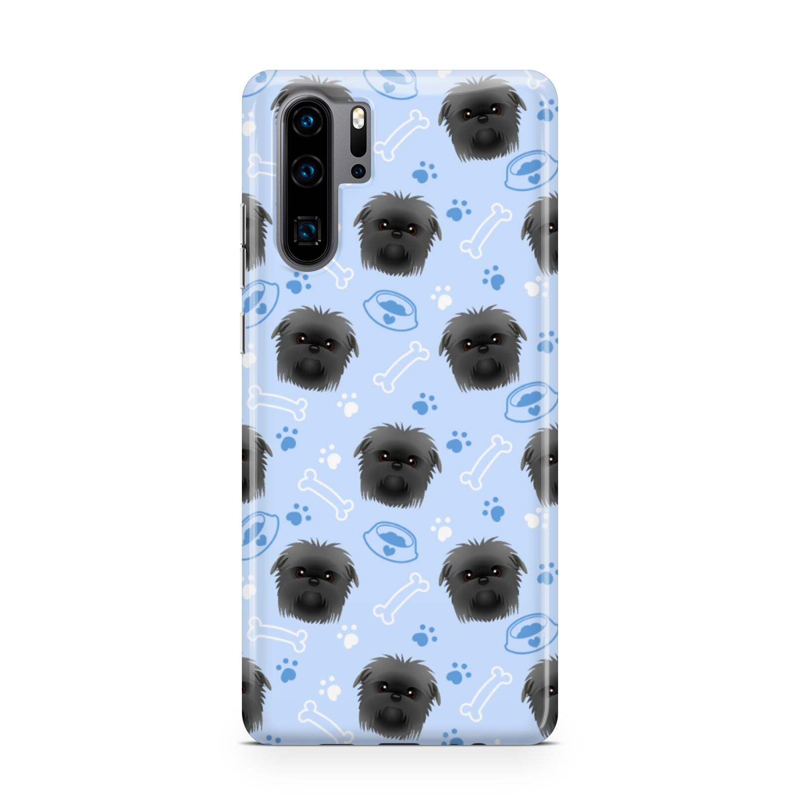 Personalised Affenpinscher Blue Huawei P30 Pro Phone Case