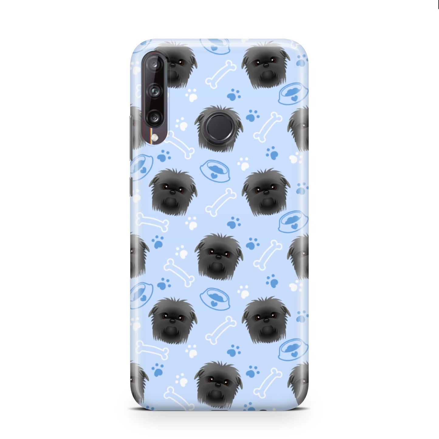 Personalised Affenpinscher Blue Huawei P40 Lite E Phone Case