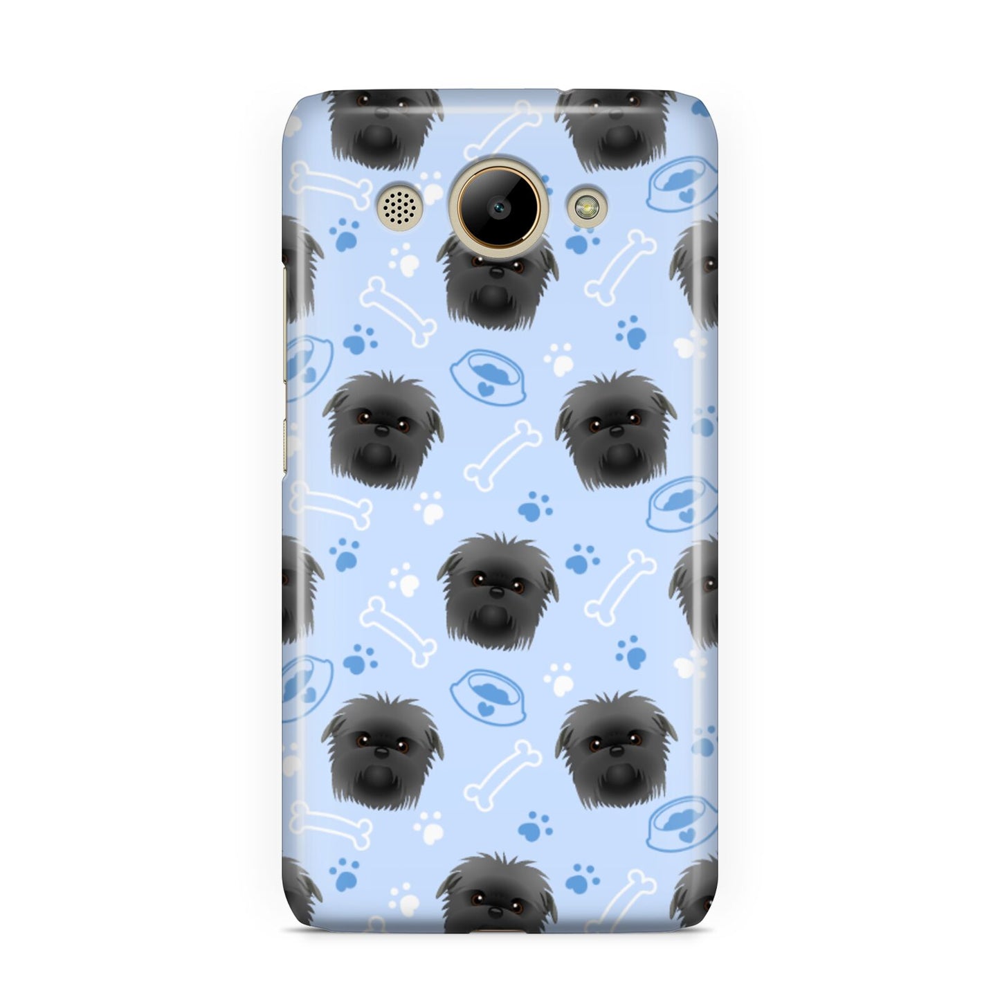 Personalised Affenpinscher Blue Huawei Y3 2017