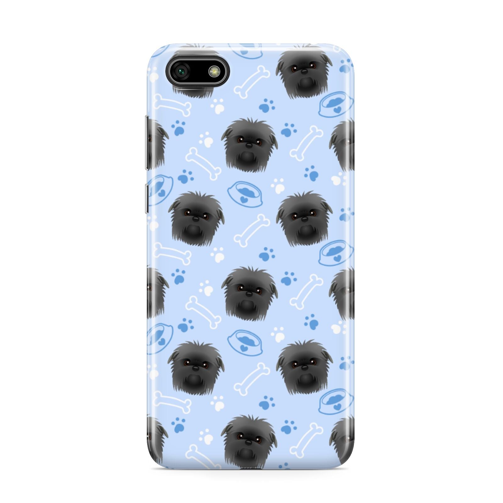 Personalised Affenpinscher Blue Huawei Y5 Prime 2018 Phone Case