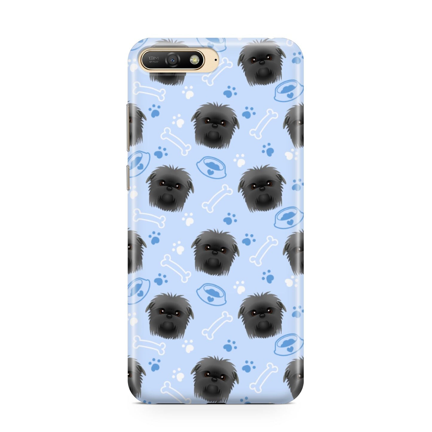 Personalised Affenpinscher Blue Huawei Y6 2018