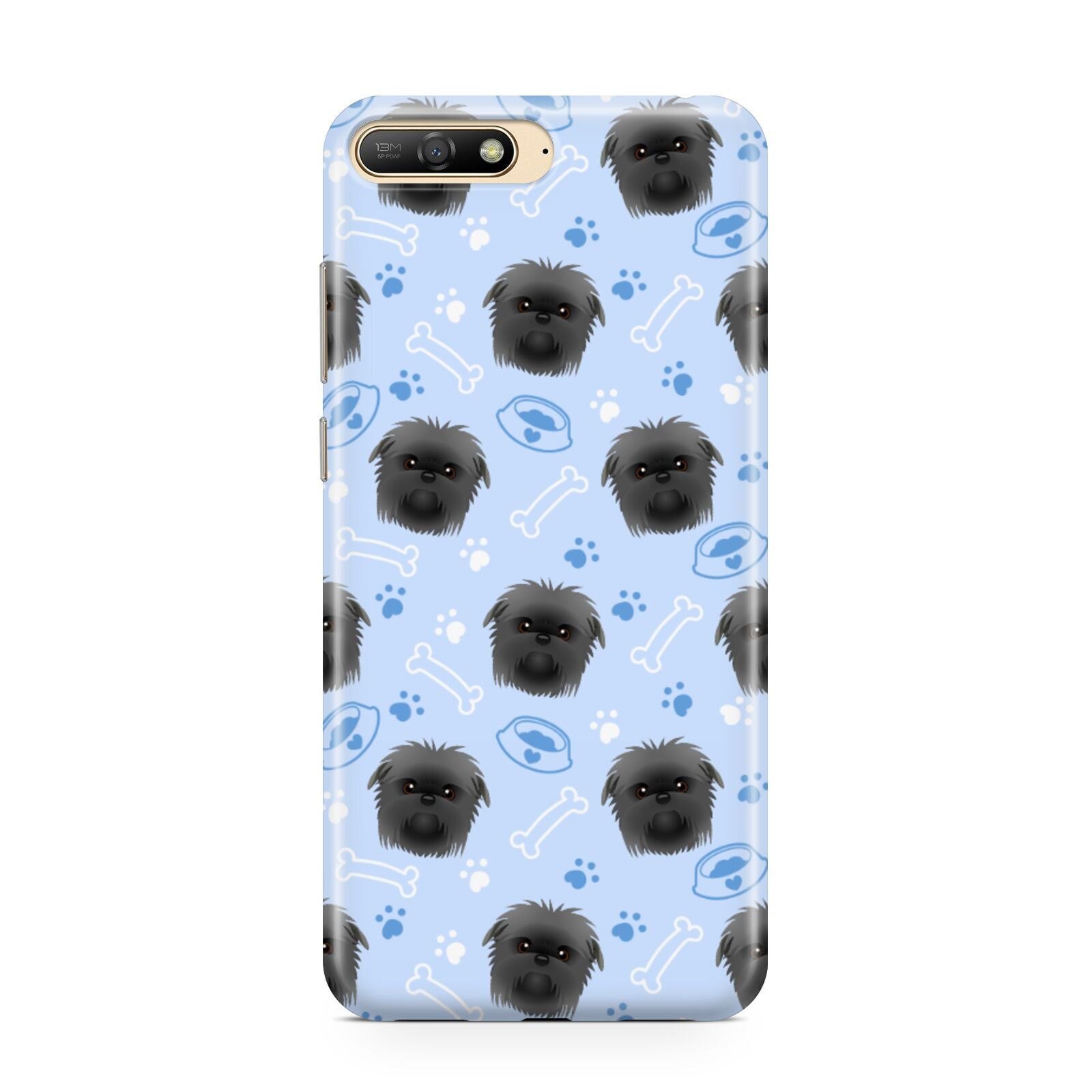 Personalised Affenpinscher Blue Huawei Y6 2018