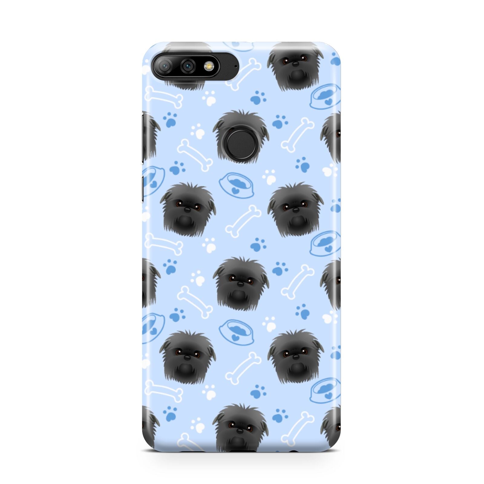 Personalised Affenpinscher Blue Huawei Y7 2018