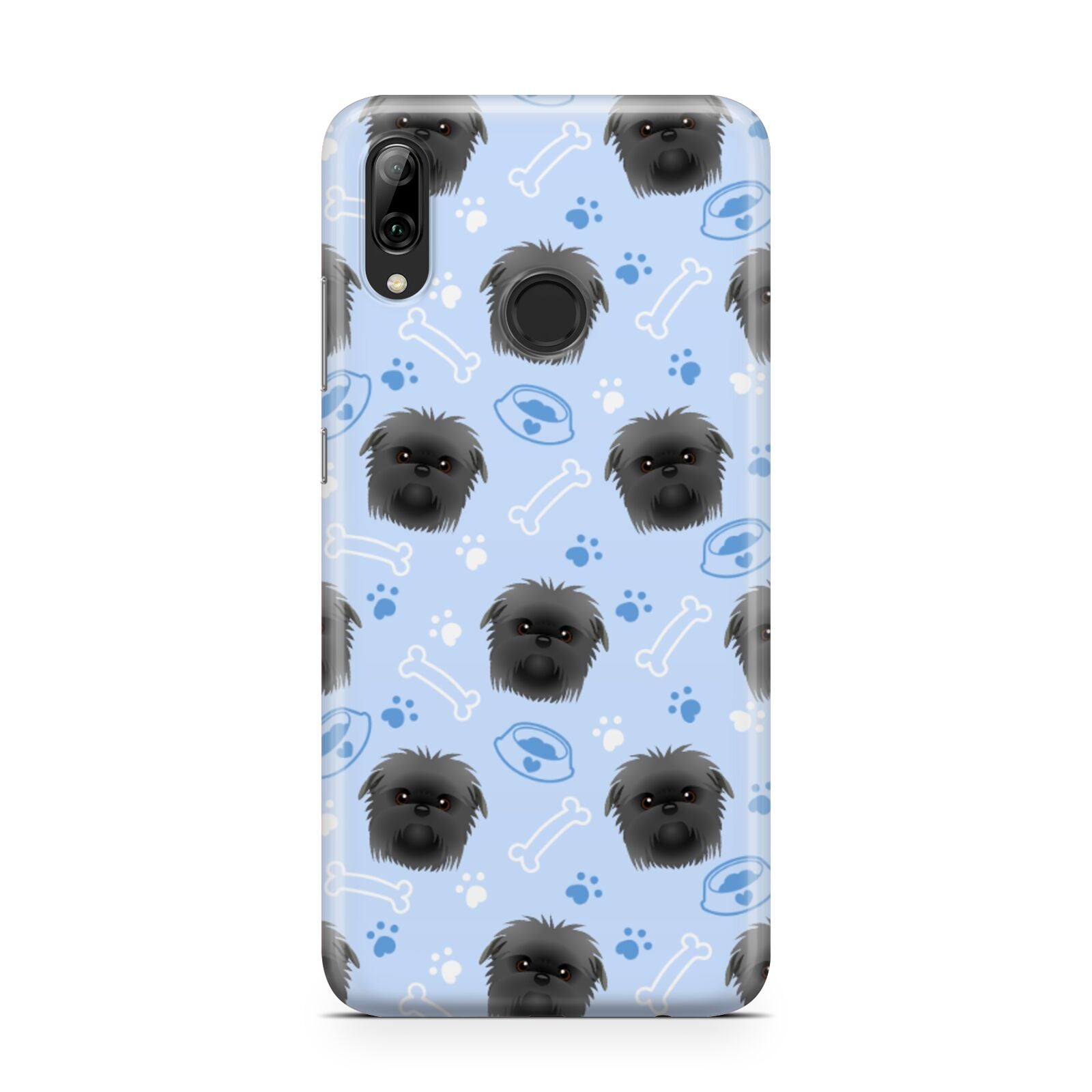 Personalised Affenpinscher Blue Huawei Y7 2019