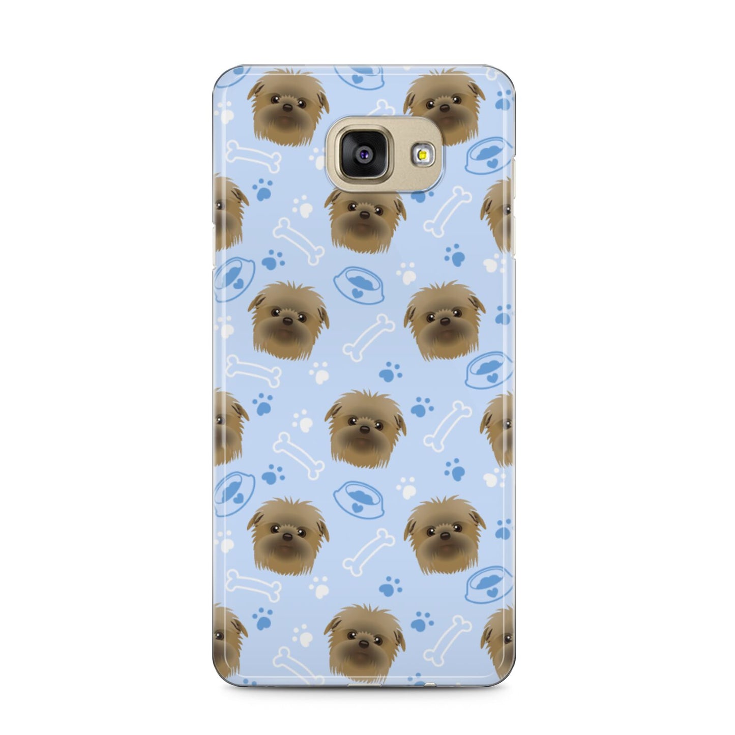 Personalised Affenpinscher Blue Samsung Galaxy A5 2016 Case on gold phone