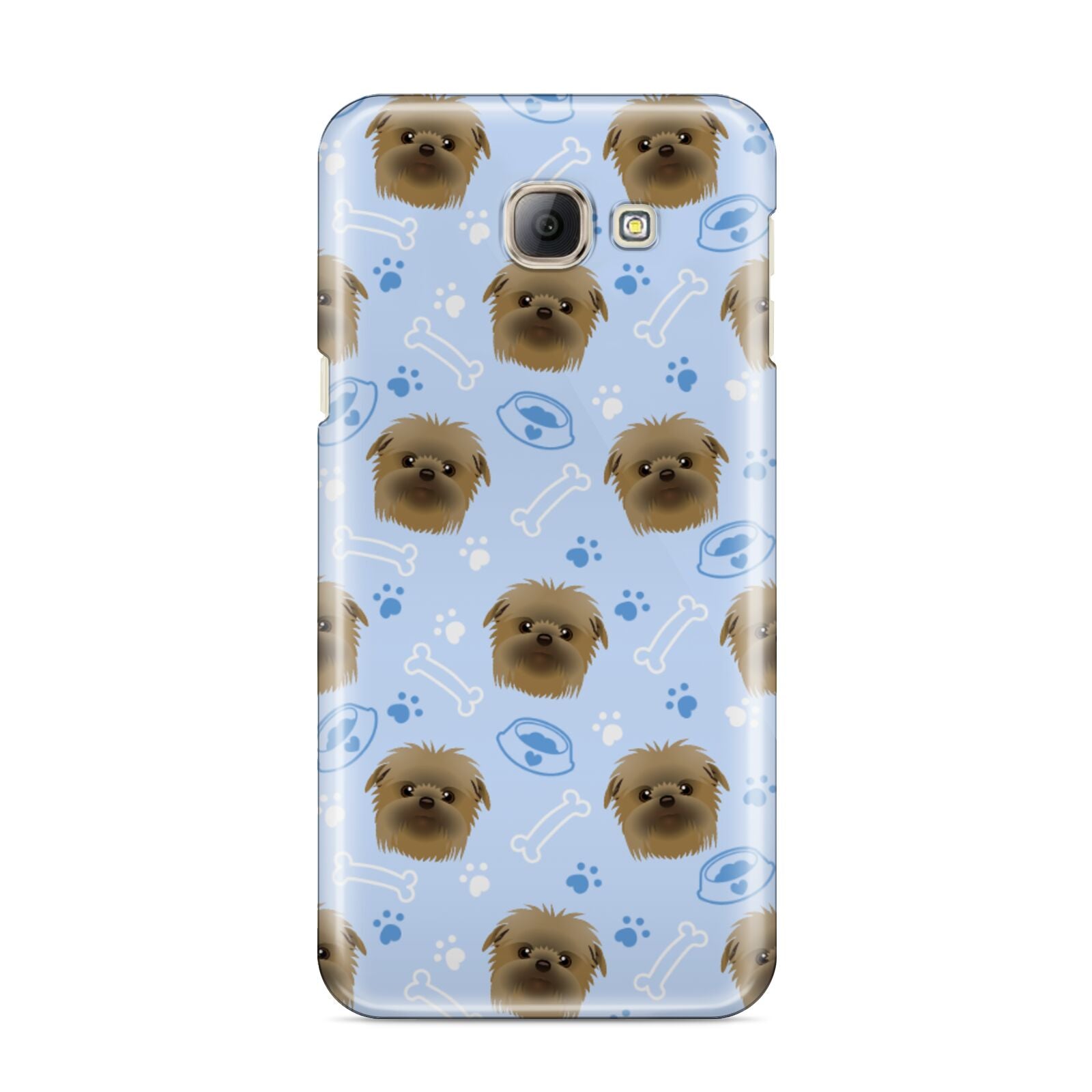 Personalised Affenpinscher Blue Samsung Galaxy A8 2016 Case