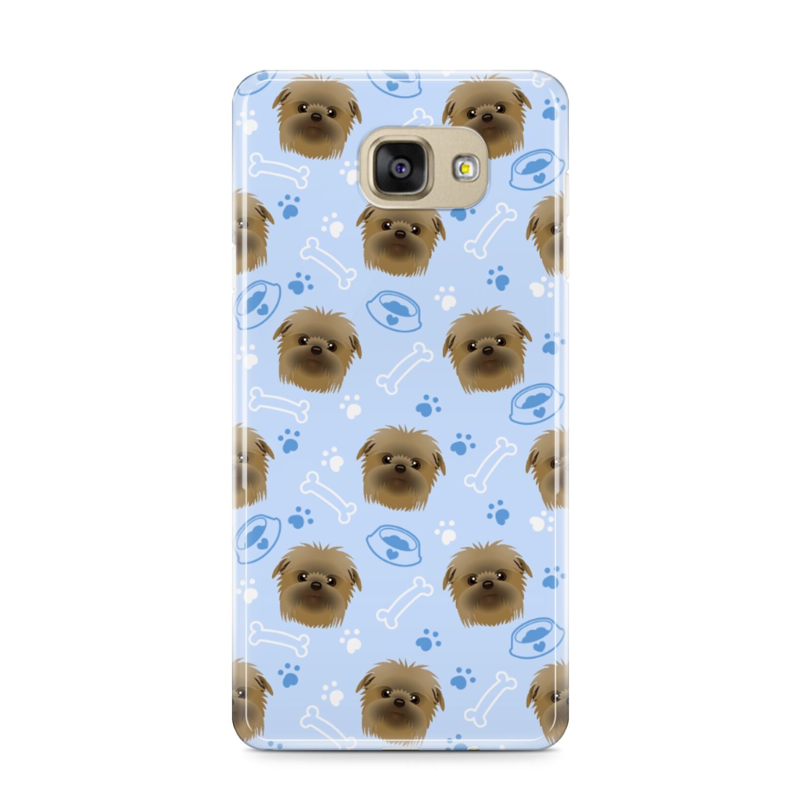 Personalised Affenpinscher Blue Samsung Galaxy A9 2016 Case on gold phone