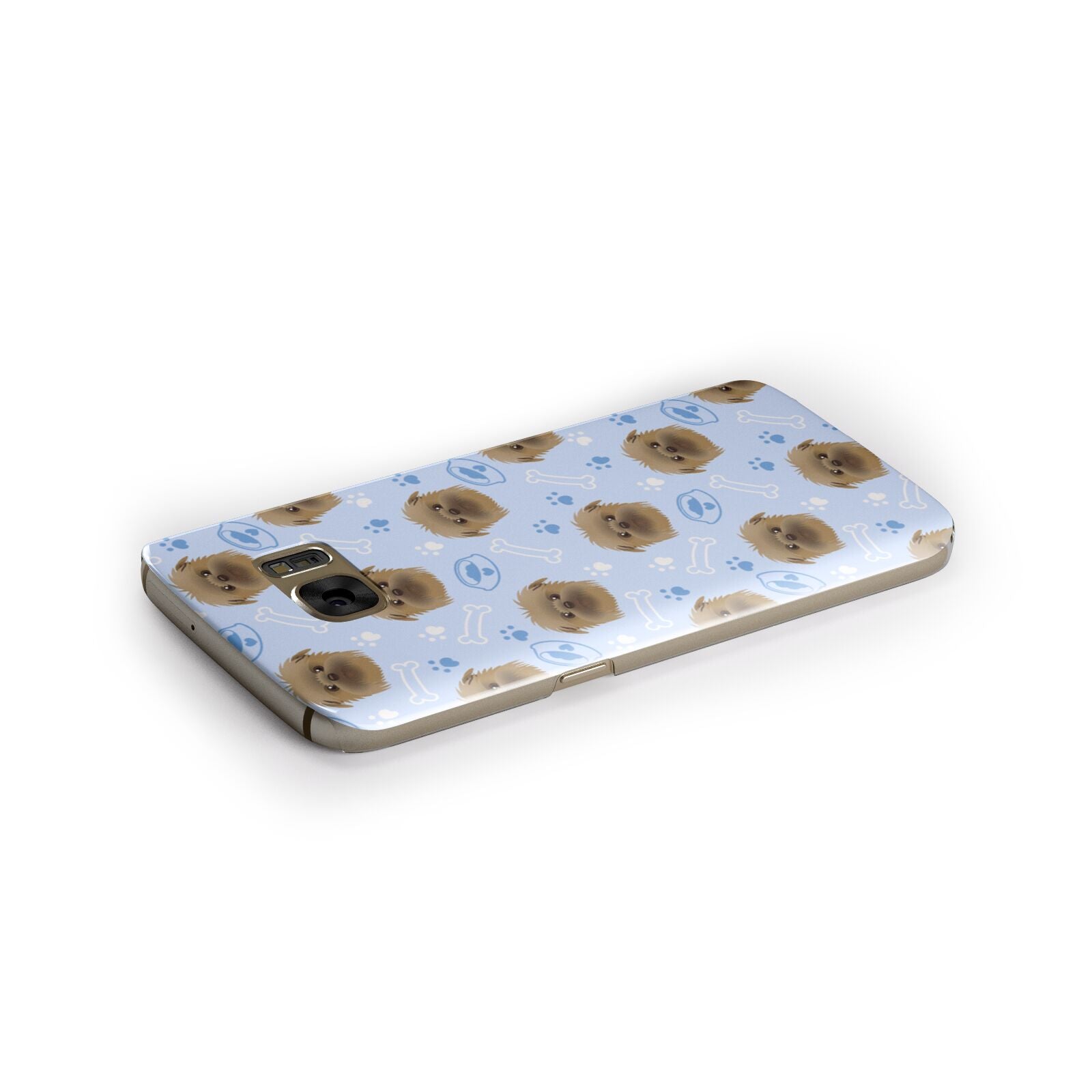 Personalised Affenpinscher Blue Samsung Galaxy Case Side Close Up