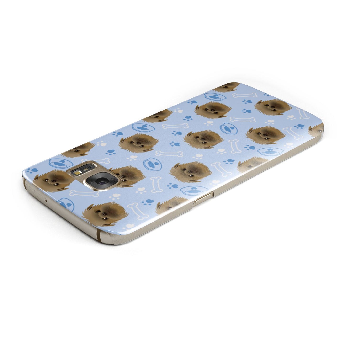 Personalised Affenpinscher Blue Samsung Galaxy Case Top Cutout