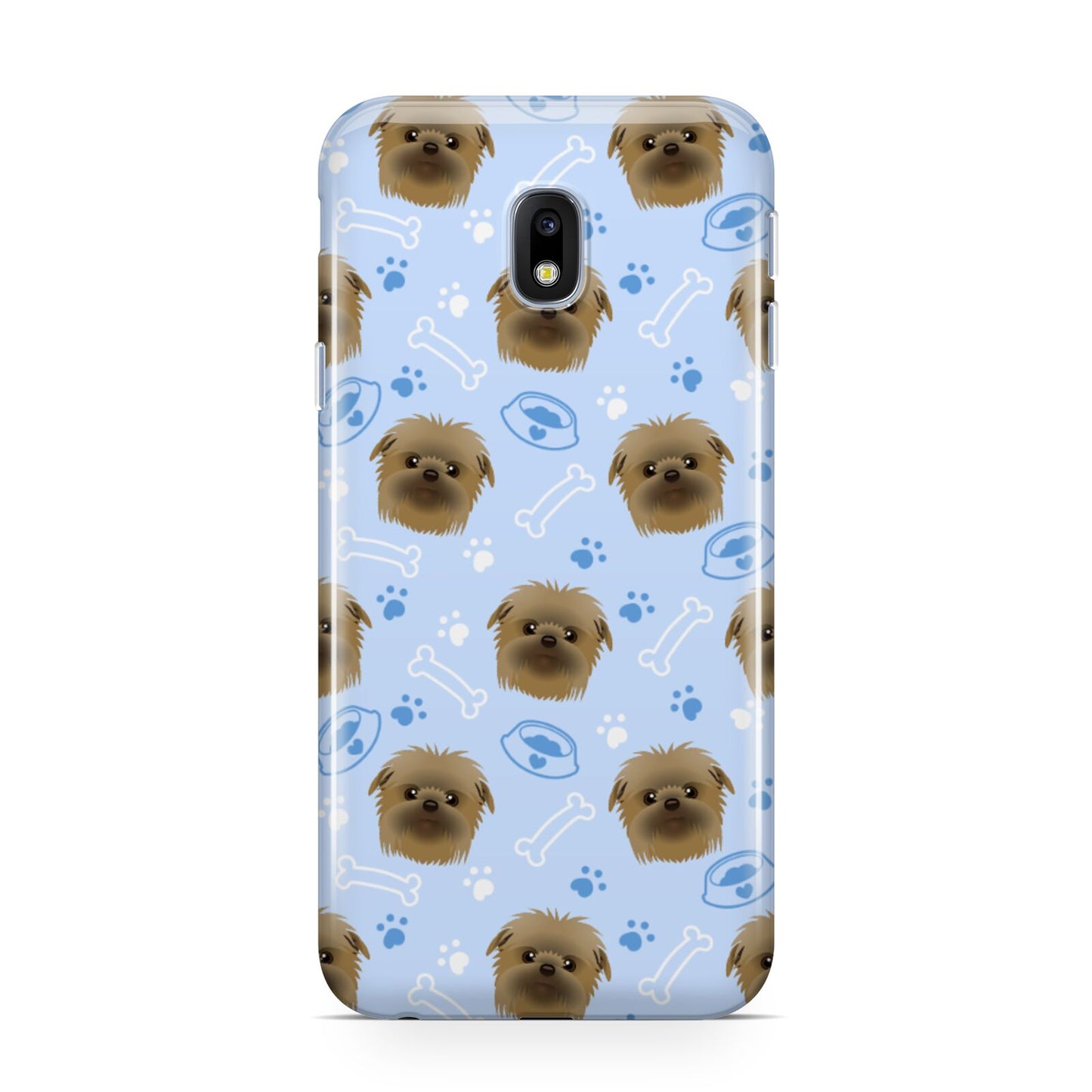 Personalised Affenpinscher Blue Samsung Galaxy J3 2017 Case