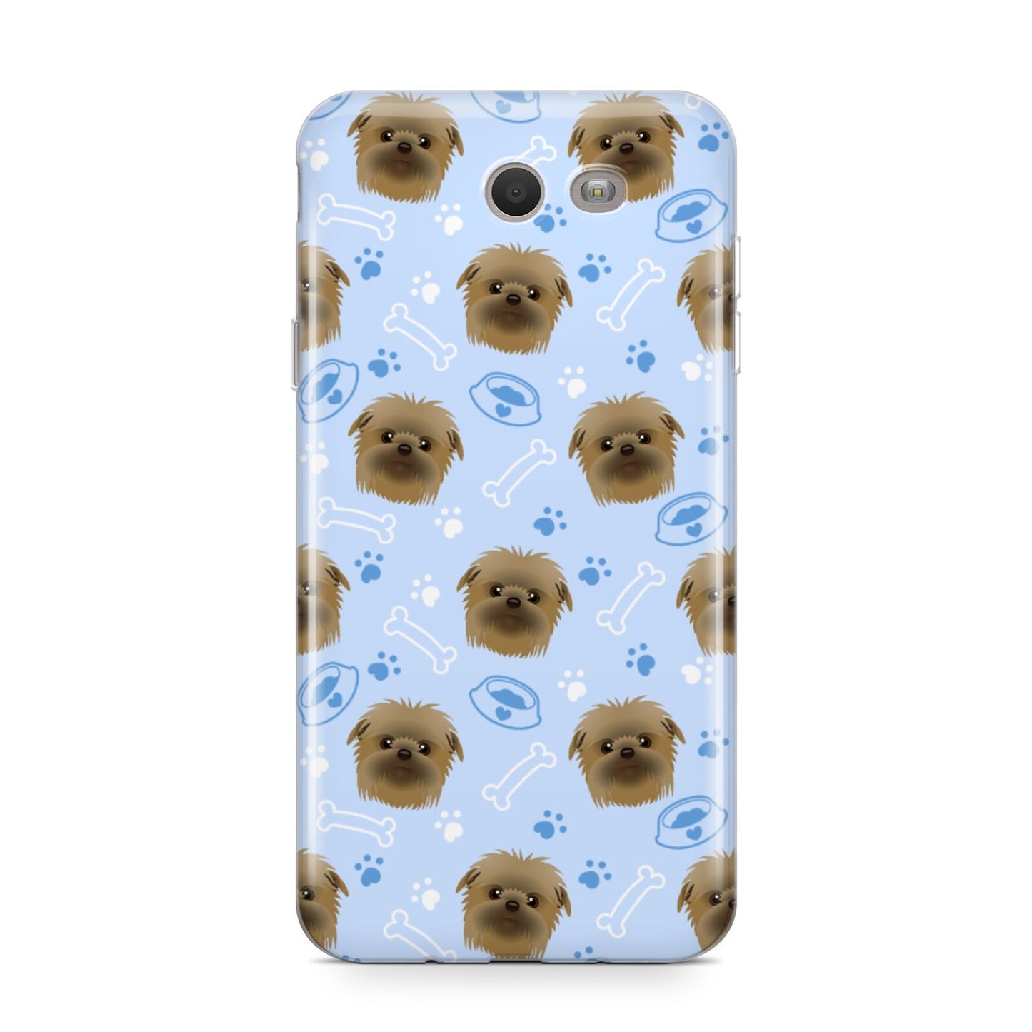 Personalised Affenpinscher Blue Samsung Galaxy J7 2017 Case