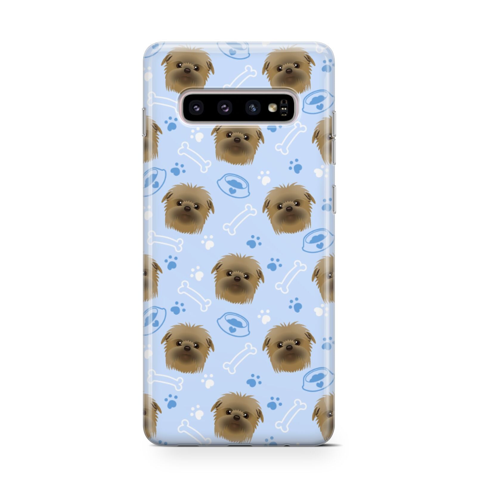 Personalised Affenpinscher Blue Samsung Galaxy S10 Case