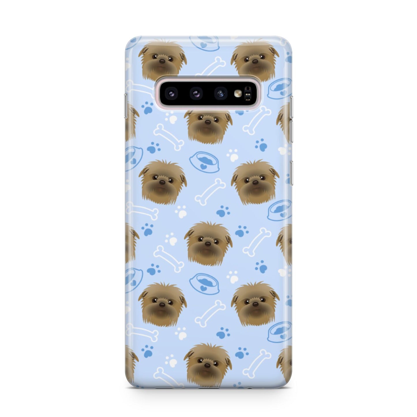 Personalised Affenpinscher Blue Samsung Galaxy S10 Plus Case